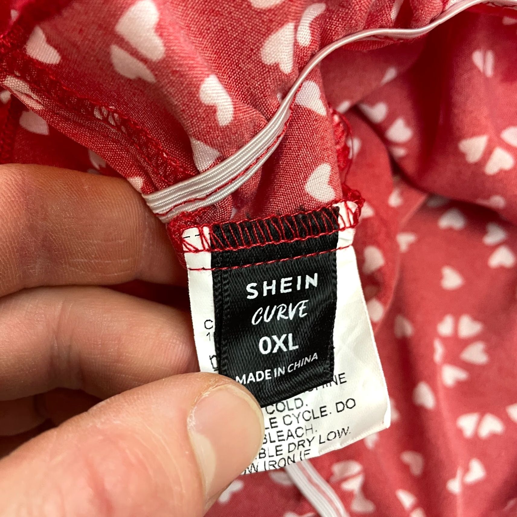 Shein SheIn Blouse Shirt Cropped Peasant Knit Polyester Red Polka Dot Short Sleeve Boat Neck XL Women’s Vintage No Size XL / US 12-14 / IT 48-50 - 7 Thumbnail