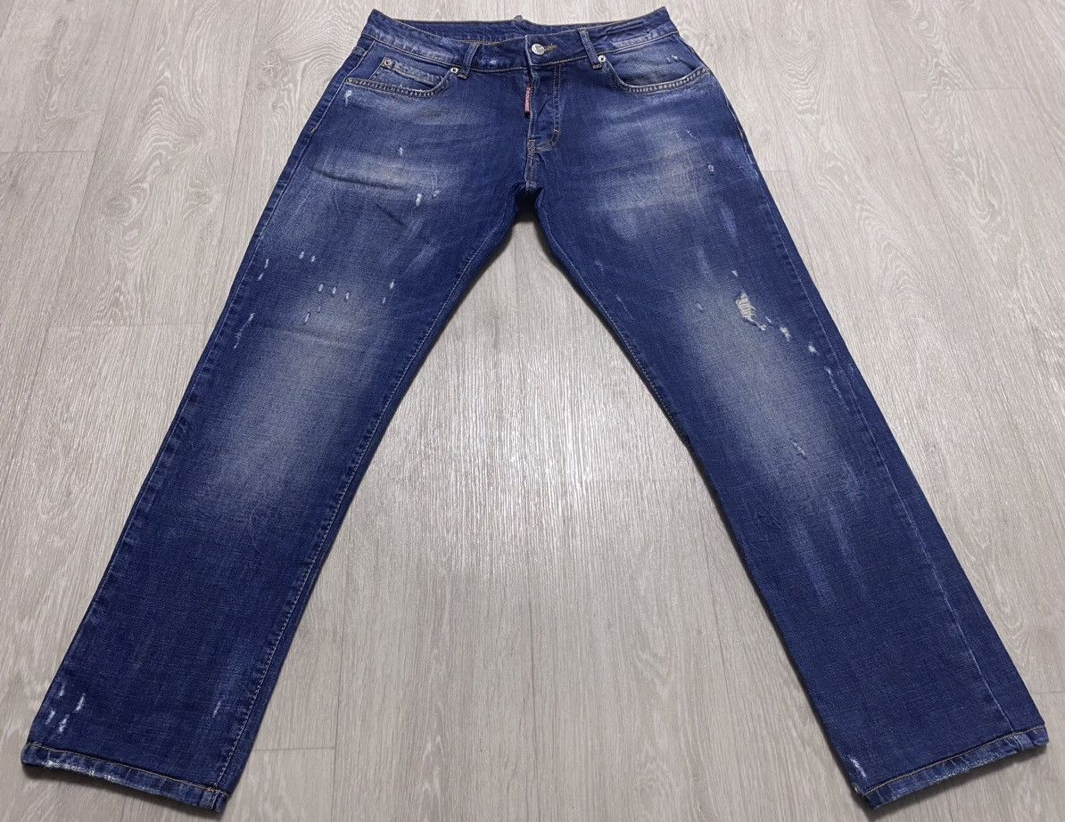 Dsquared2 Dsquared2 Distressed Washed Torn Denim Jeans Big Leather Tag Size US 38 / EU 54 - 22 Thumbnail