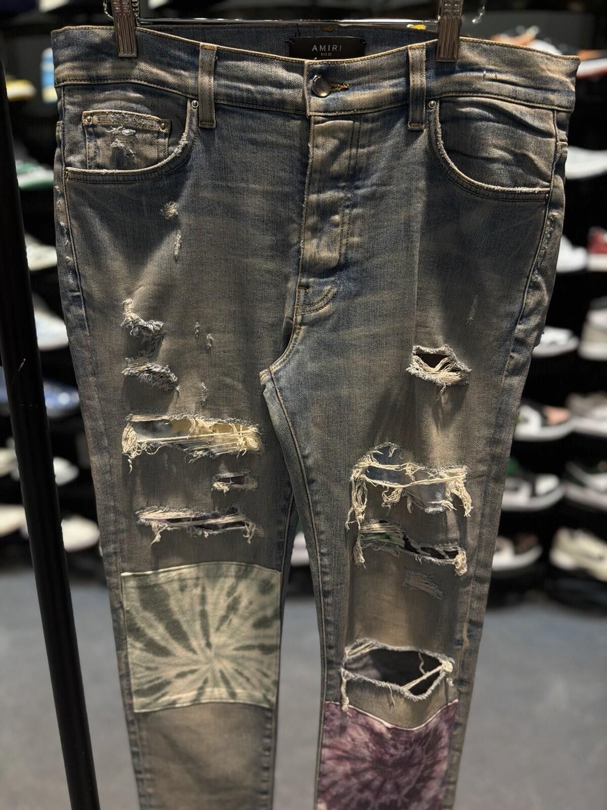 Amiri Size 33 - Amiri Blue PatchWork Design Jeans 100% Authentic Size US 33 - 6 Thumbnail