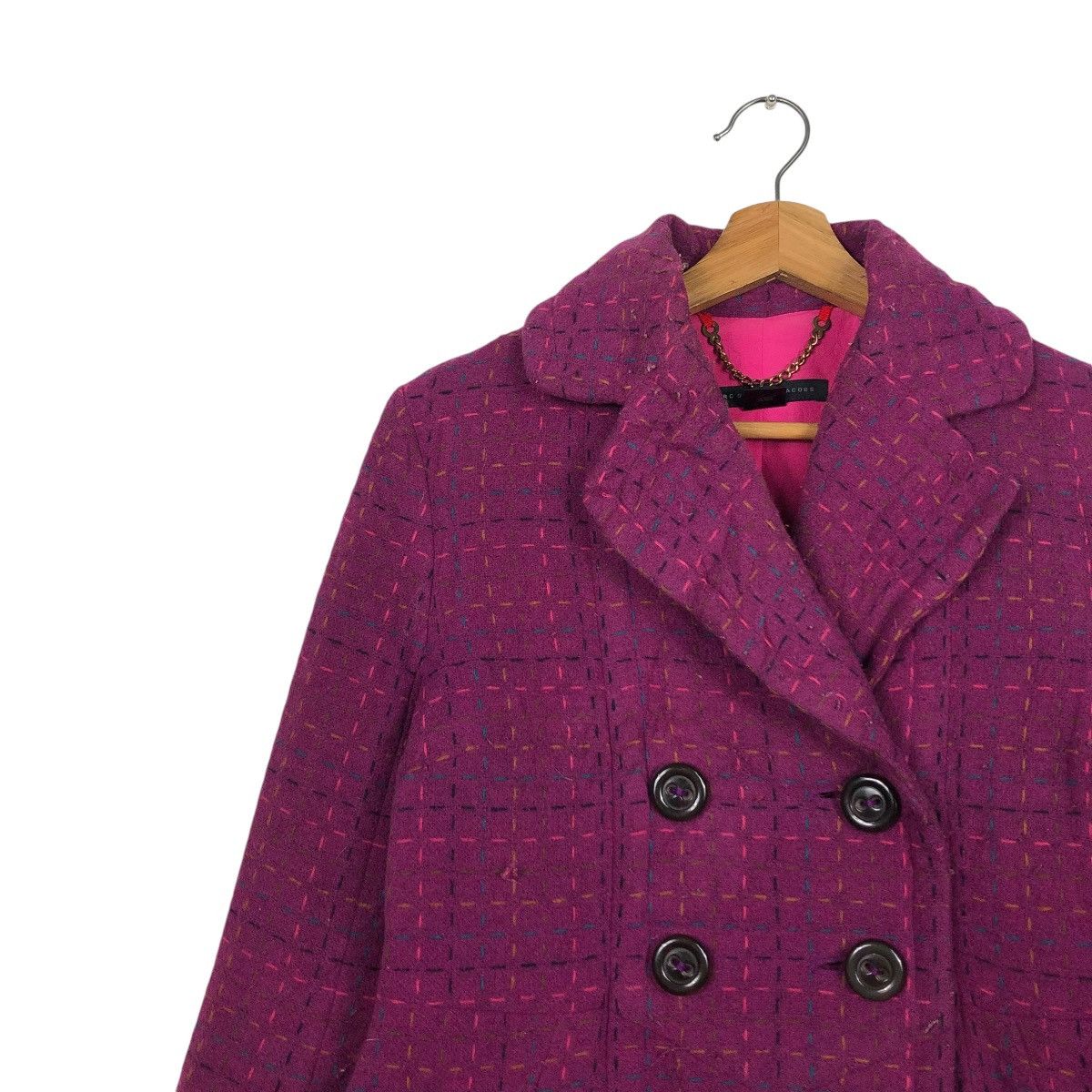Marc by Marc Jacobs 🔥VINTAGE WOOL TWEED QUILTED JACKET MARC Size S / US 4 / IT 40 - 9 Thumbnail