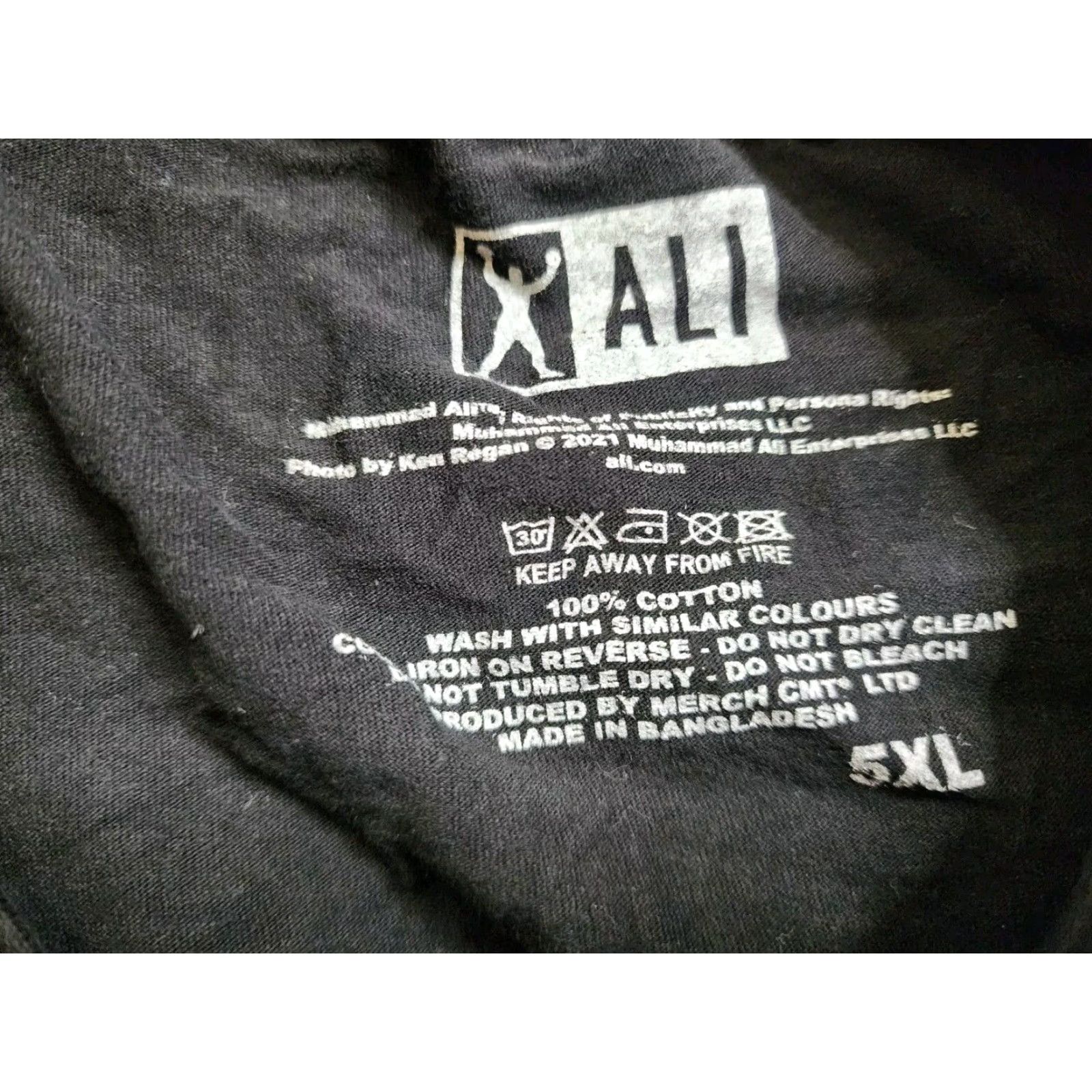 Vintage VINTAGE Muhammad Ali T-Shirt Mens 5XL Black Cotton Logo Crew Neck Sports Active Size US XXL / EU 58 / 5 - 4 Thumbnail