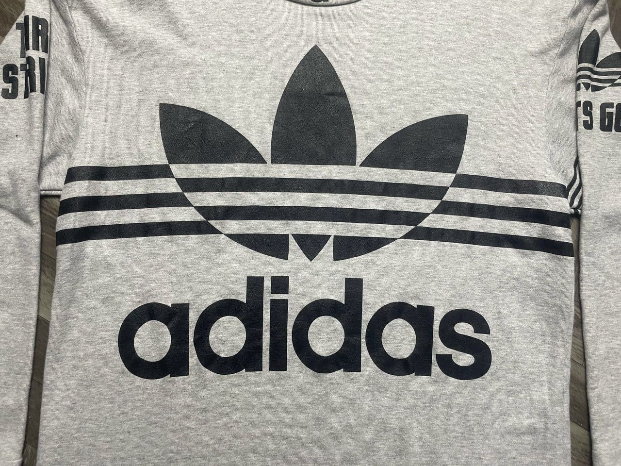 Adidas × Vintage Vintage Adidas Big Logo Sweatshirt 1990s Size US L / EU 52-54 / 3 - 11 Thumbnail