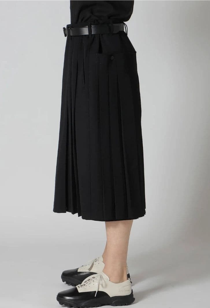 Yohji Yamamoto Yohji Yamamoto Pour Homme ARMY GABARDINE PLEATS SKIRT PANTS Size US 32 / EU 48 - 2 Thumbnail