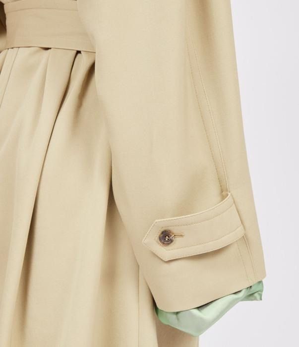 Maison Margiela o1bcso1str0526 Raw Cuffs Trench Coat in Stone Size XS / US 0-2 / IT 36-38 - 7 Thumbnail