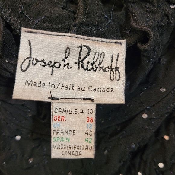 Joseph Ribkoff Vintage Joseph Ribkoff Black Textured Sequins Top - Size 10 Size L / US 10 / IT 46 - 7 Thumbnail