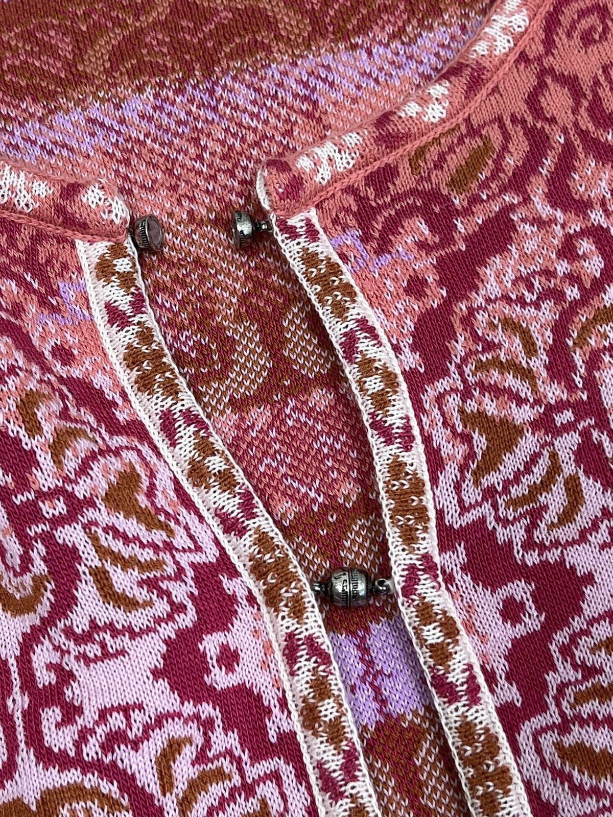 Other IVKO Jacquard Women Cardigan Magnet Button Boho Style Size S Size S / US 4 / IT 40 - 8 Thumbnail