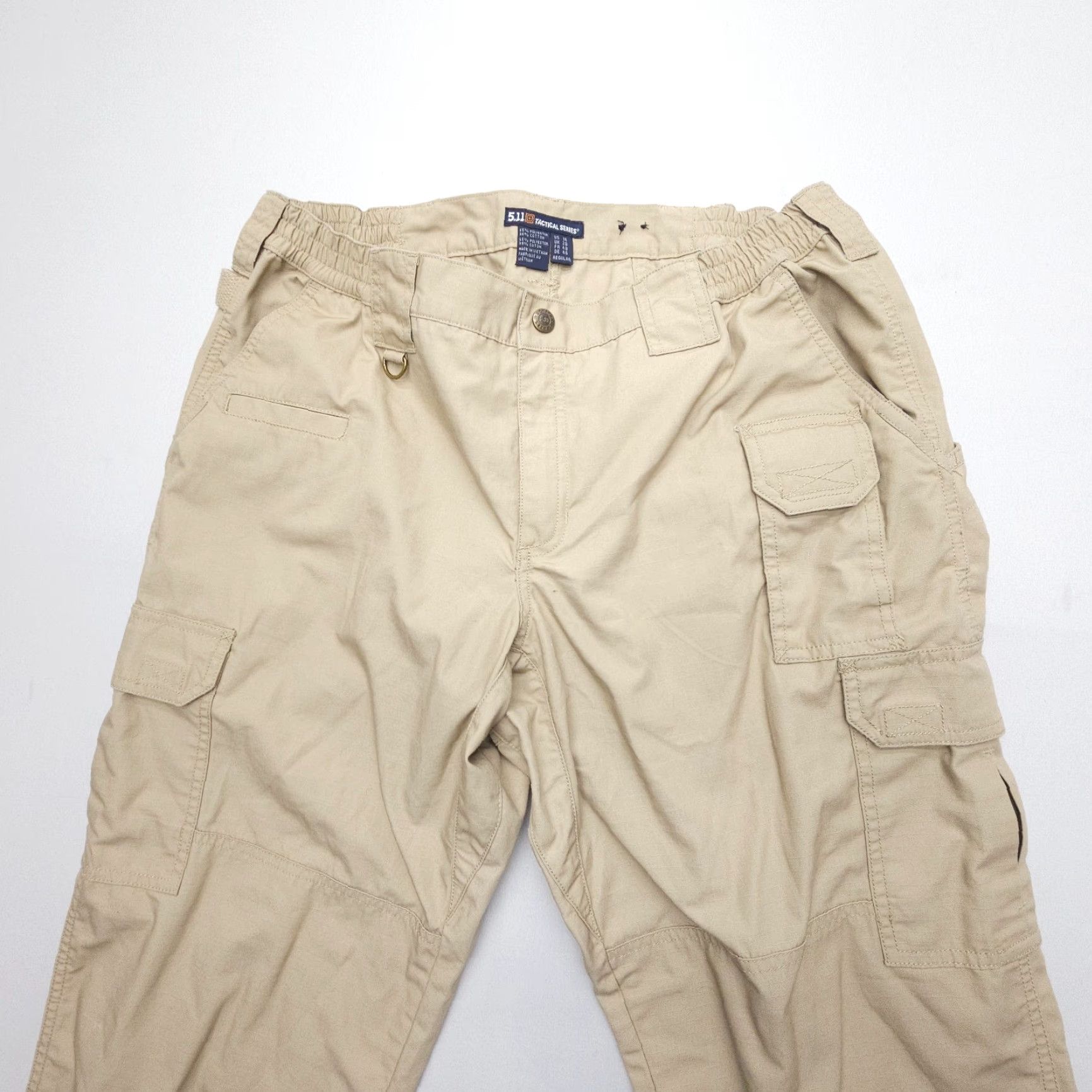 Vintage 5.11 Tactical Taclite Pro Ripstop Pants Size 16 Tan Cargo Utility Workwear Womens Size 38" / US 16 / IT 52 - 5 Thumbnail