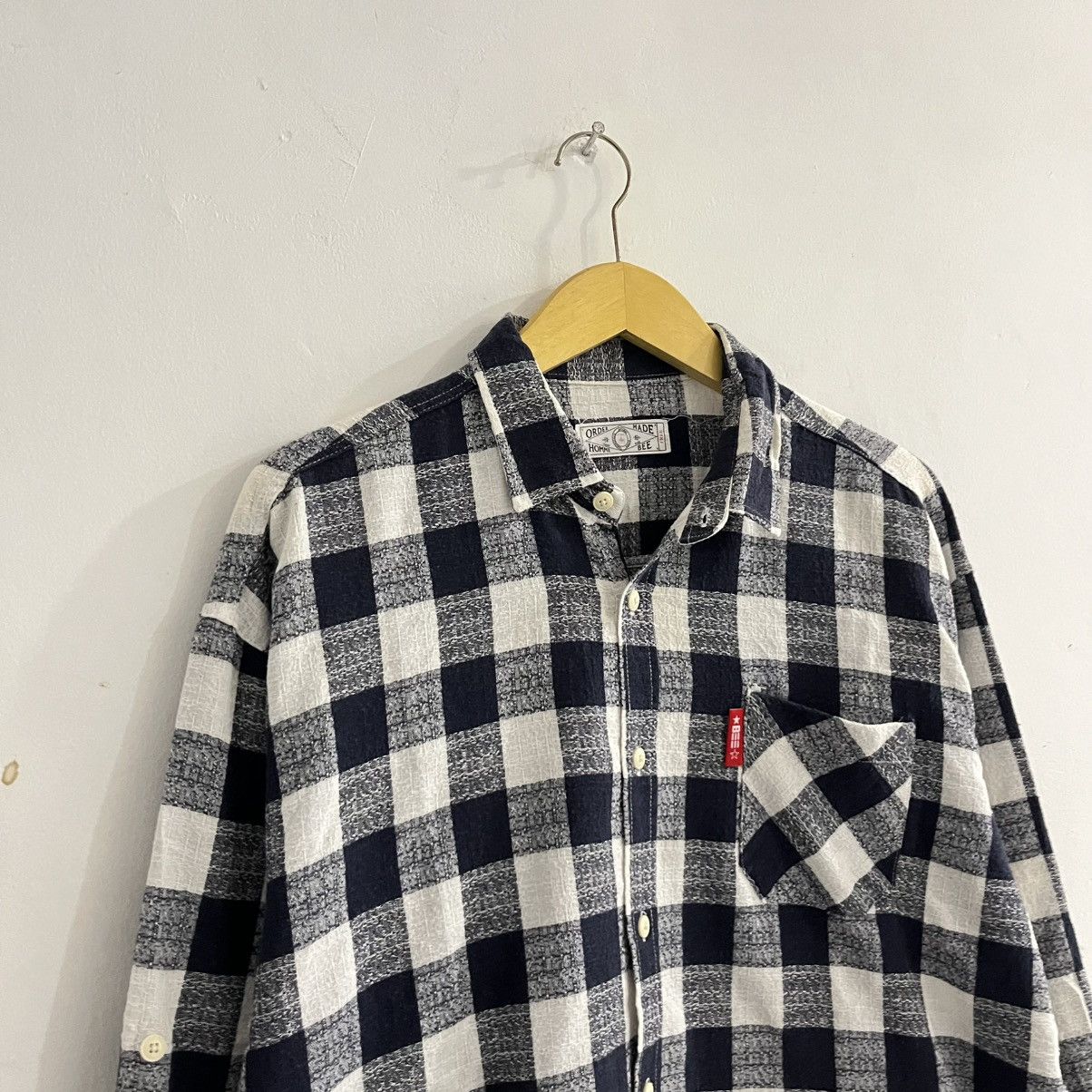 Japanese Brand Bee - Check Longslevee Shirt Size US L / EU 52-54 / 3 - 3 Thumbnail