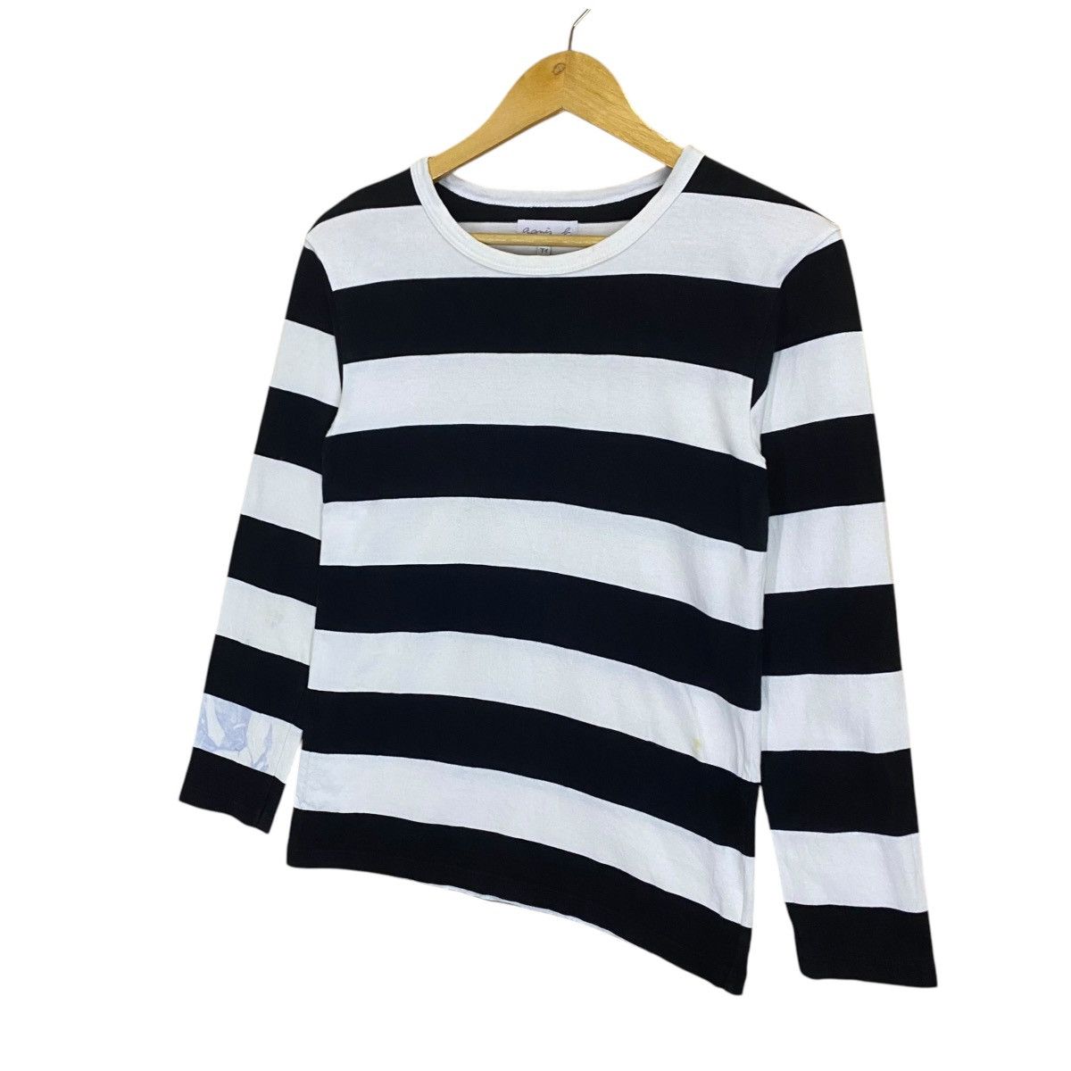 agnes b. Vintage 90s Agnes B Stripe Longsleeve Shirt Size XS / US 0-2 / IT 36-38 - 3 Thumbnail