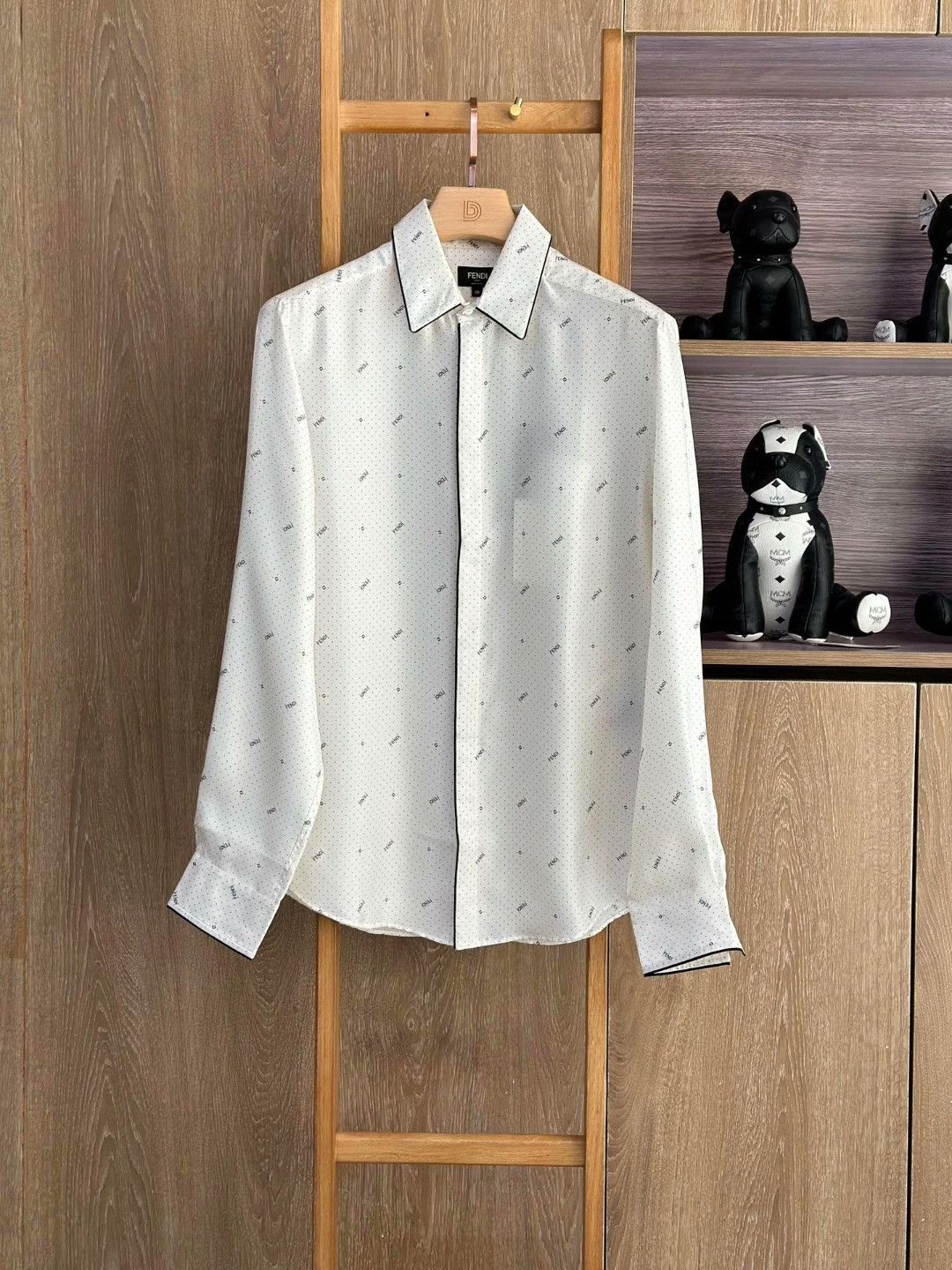 Fendi FENDI White Polka Dot Silk Shirt Size US XXS / EU 40 - 1 Thumbnail