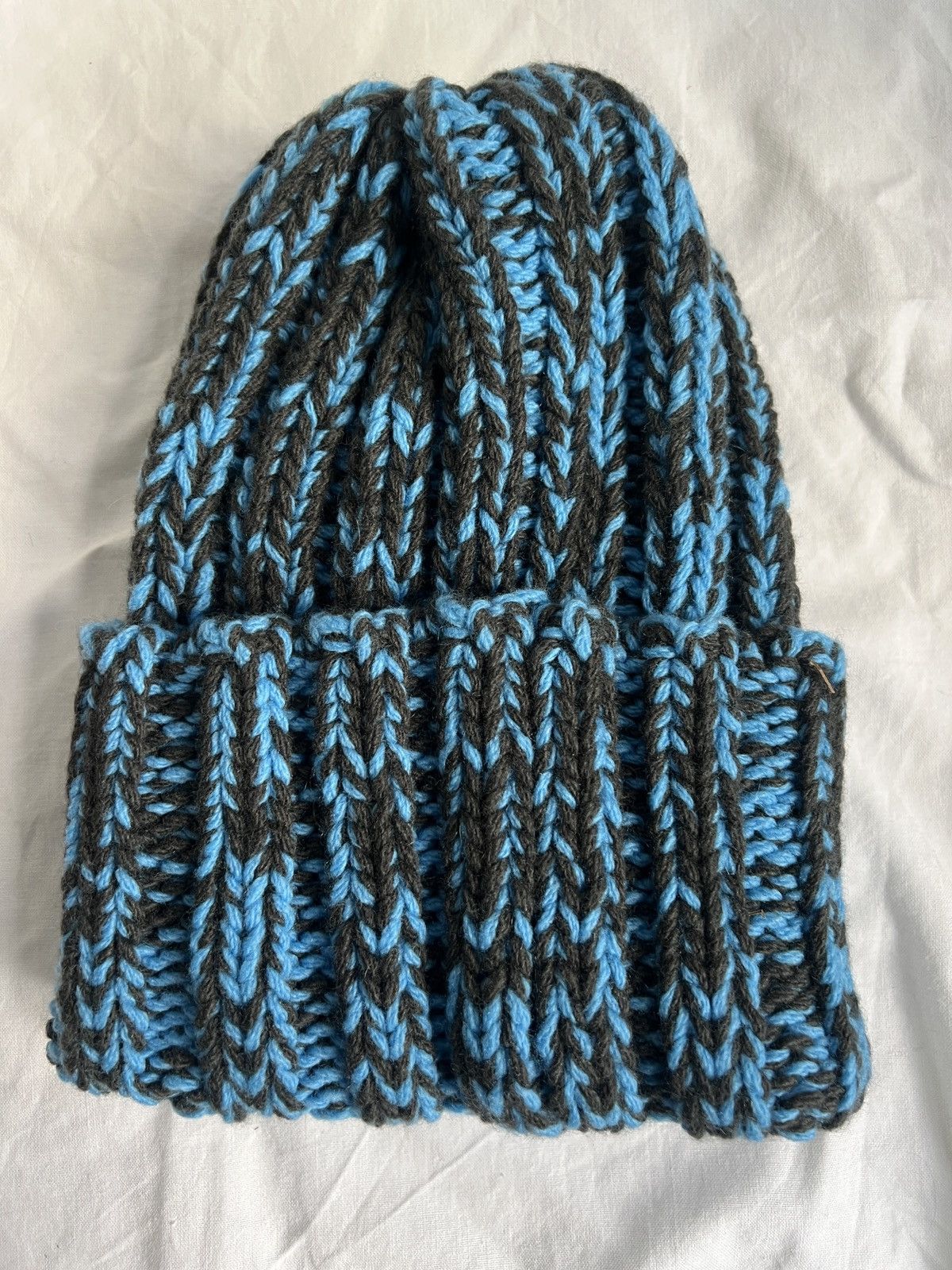 Prada 🔥 Prada x RAF Simons blue cashmere wool beanie knitted hat Size ONE SIZE - 4 Thumbnail