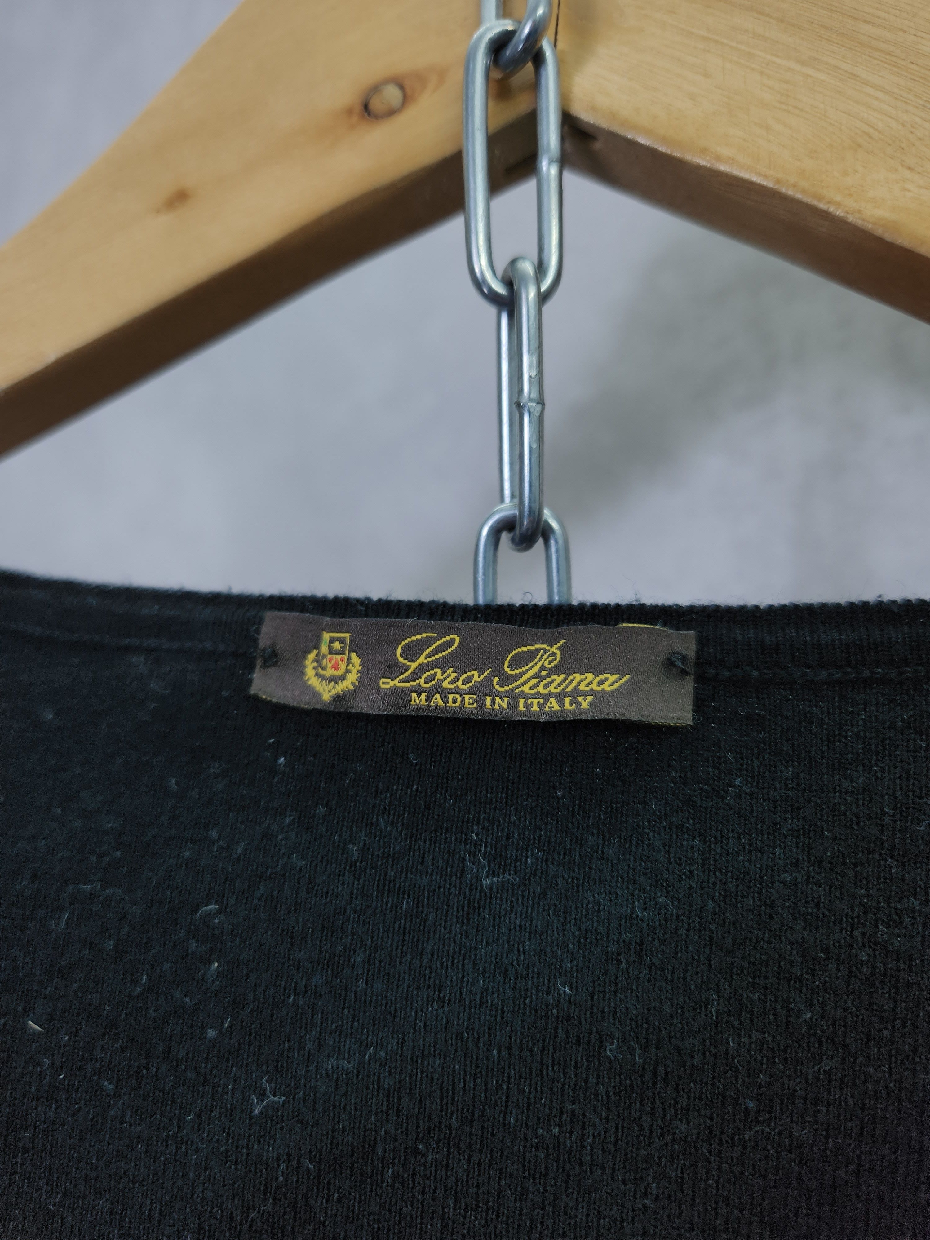Loro Piana Loro Piana black cotton t shirt button ups Size S / US 4 / IT 40 - 7 Thumbnail