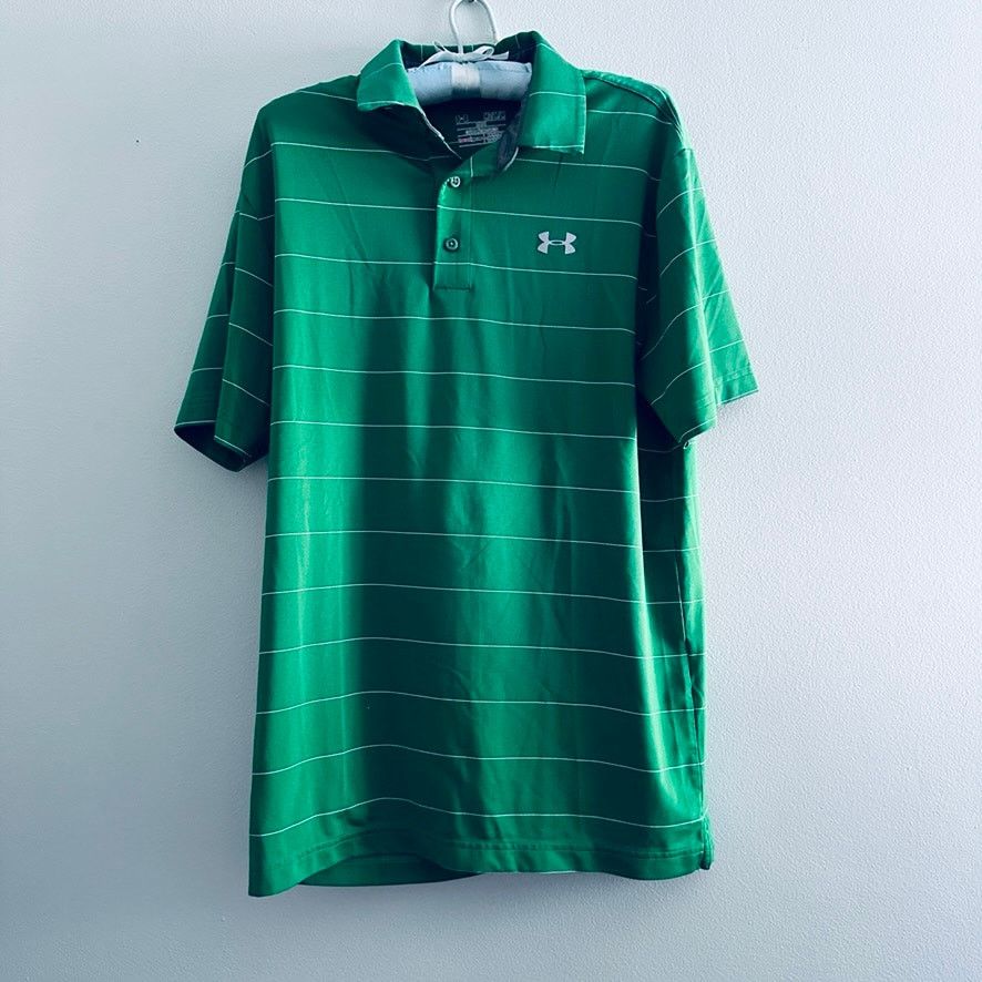 Under Armour Under Armour green striped polo Size US M / EU 48-50 / 2 - 2 Thumbnail