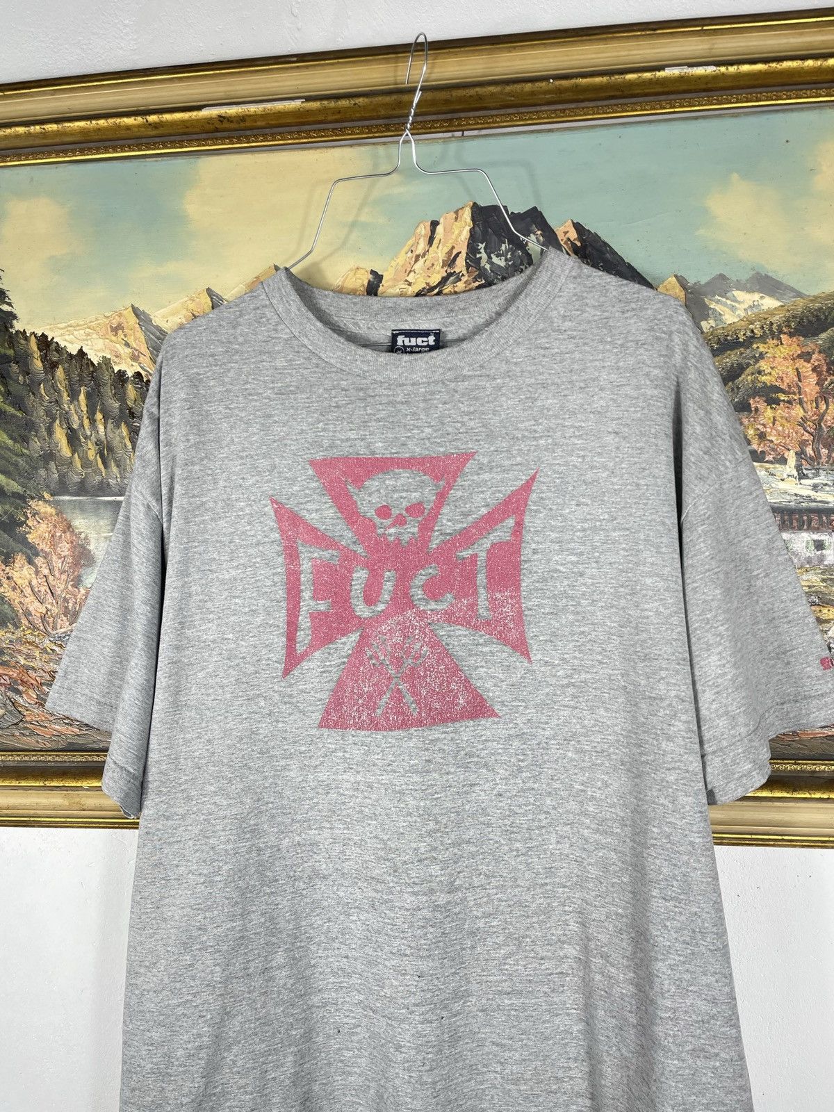 FUCT × No Fear × Shorty's Skateboards Vintage retro 90s Cross Fuct Big logo skate t-shirt tee tees Size US XL / EU 56 / 4 - 4 Thumbnail
