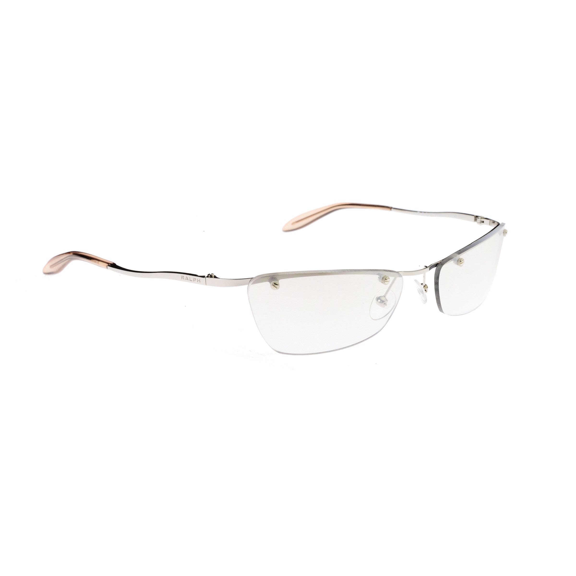 Ralph Lauren '90s Transparent White Rimless Sunglasses