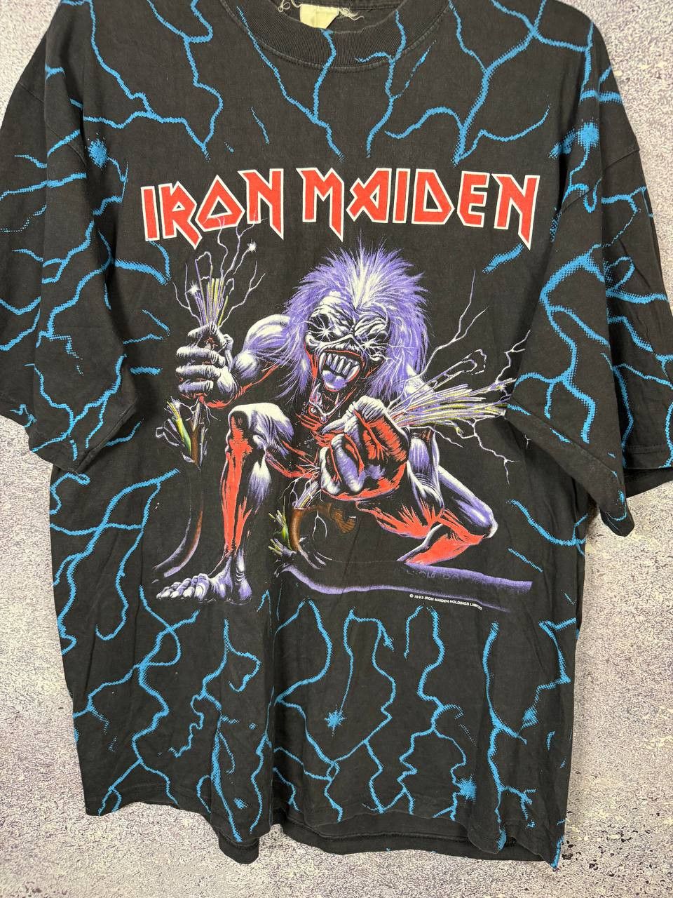 Band Tees × Iron Maiden × Vintage Vintage 1993 Iron Maiden A Real Live Tour AOP Print Tee Size US XL / EU 56 / 4 - 5 Thumbnail