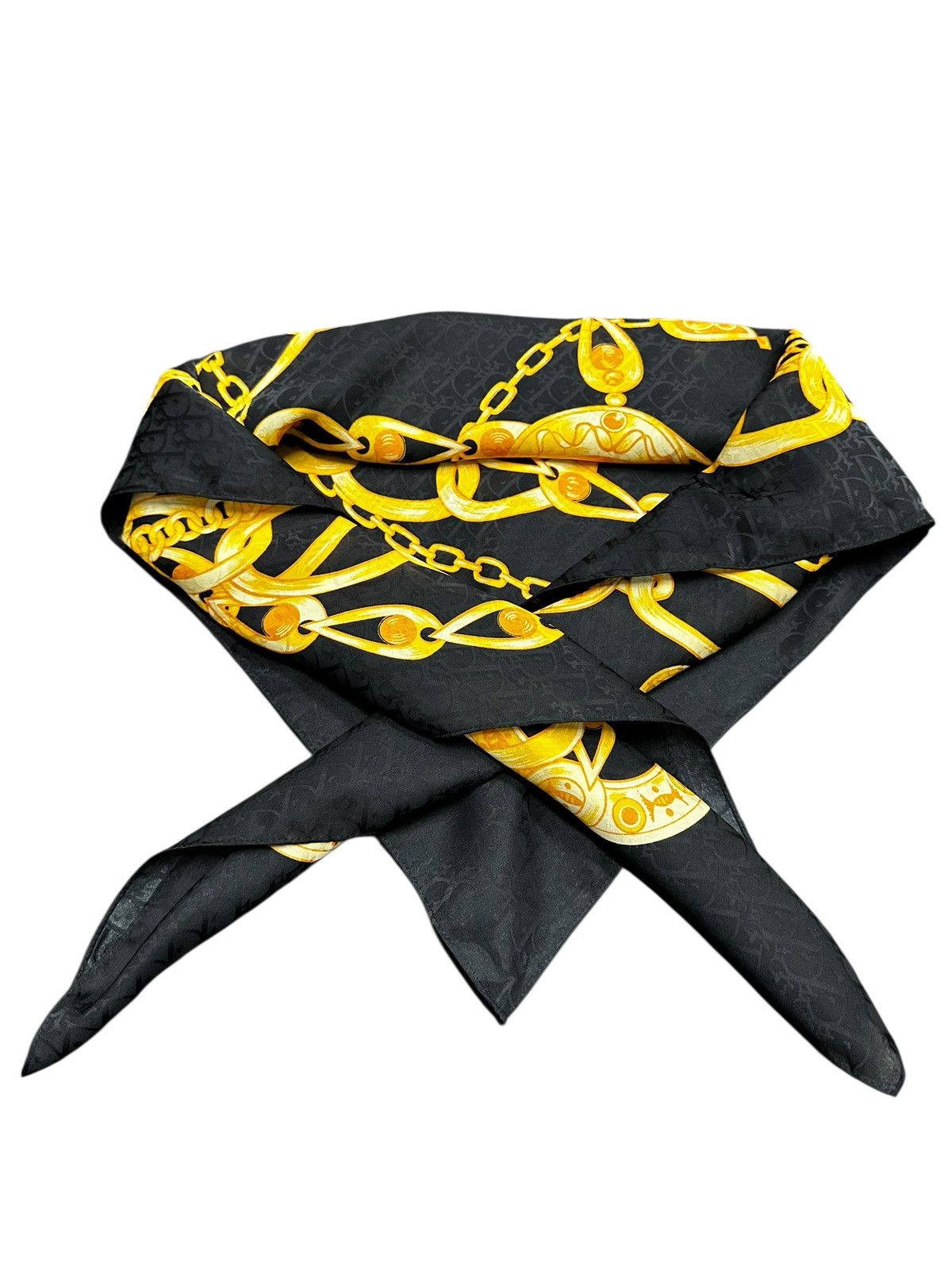 Christian Dior Monsieur × Dior Vintage Monogram Dior Large Silk Scarf Size ONE SIZE - 4 Thumbnail