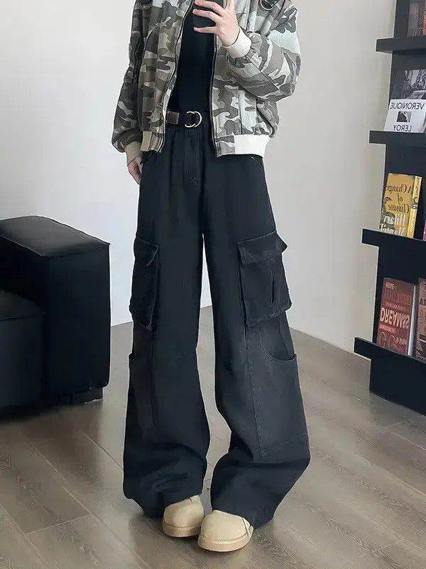 Japanese Brand Retro loose straight pocket wide leg jeans Size US 32 / EU 48 - 1 Thumbnail