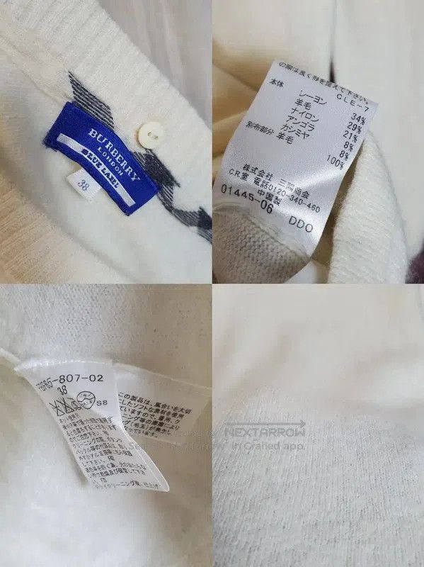 Burberry Burberry Cream Wool Blend Long Sleeve Sweater. Size S / US 4 / IT 40 - 9 Thumbnail