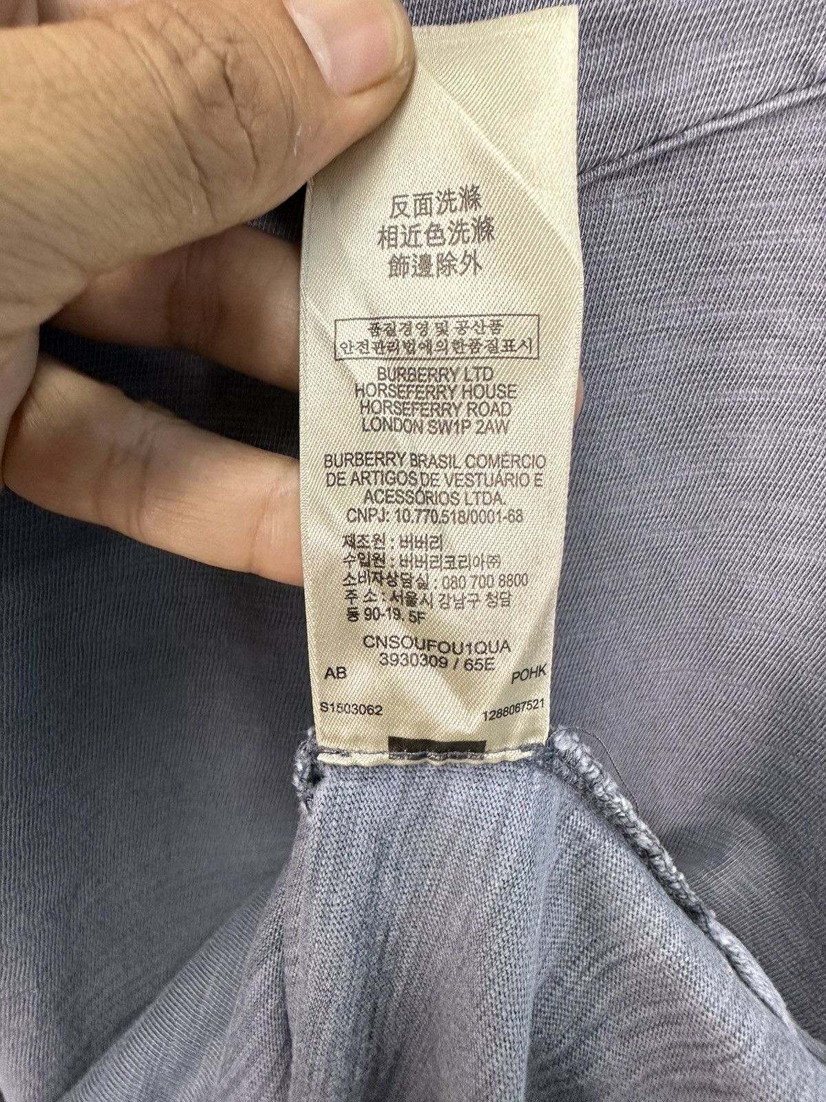 Burberry Burberry Brit Single Pocket TShirt A906 Size US L / EU 52-54 / 3 - 10 Thumbnail