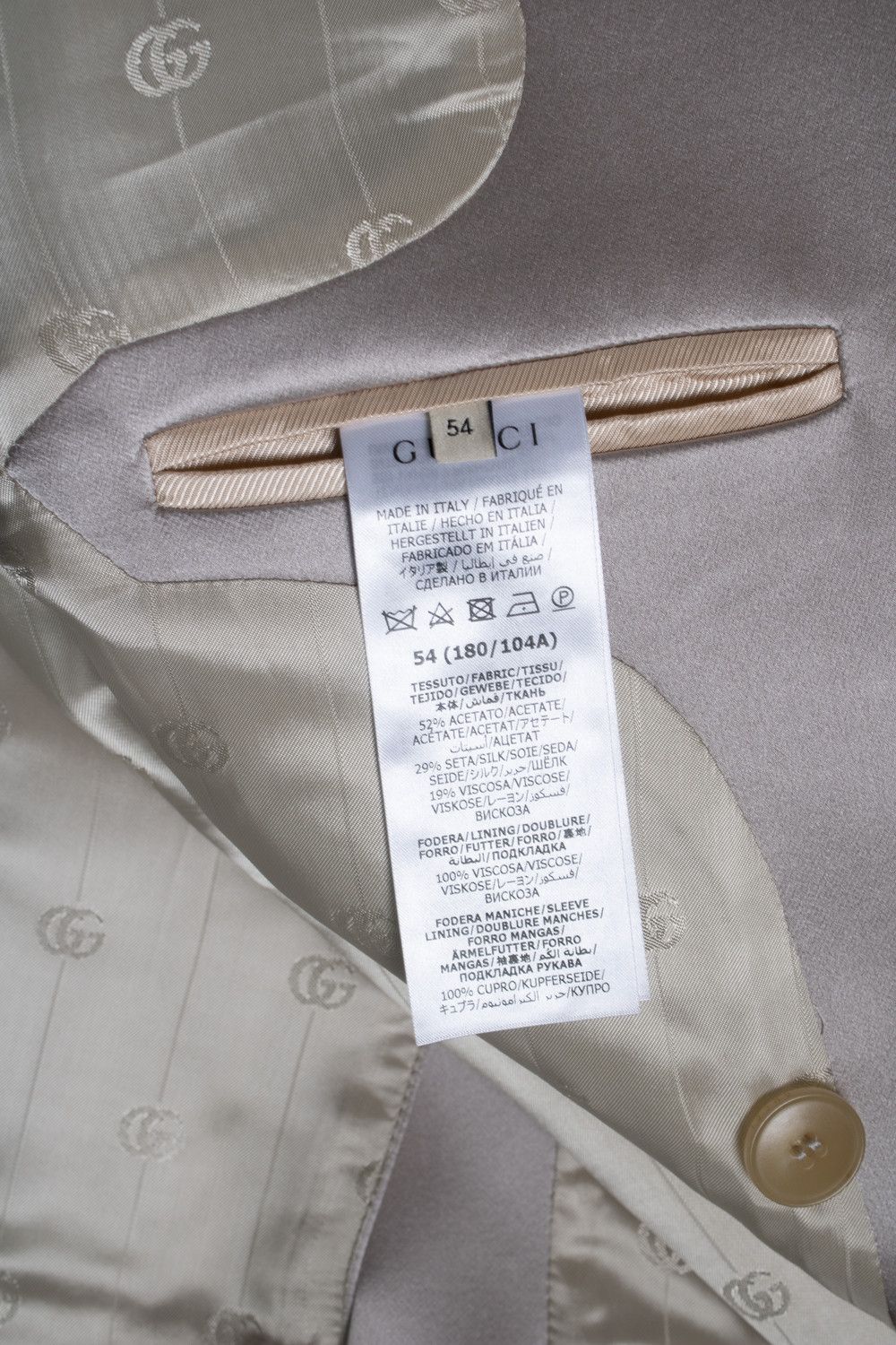 Gucci Gucci, satin double breasted blazer in light pink Size 54R - 6 Thumbnail