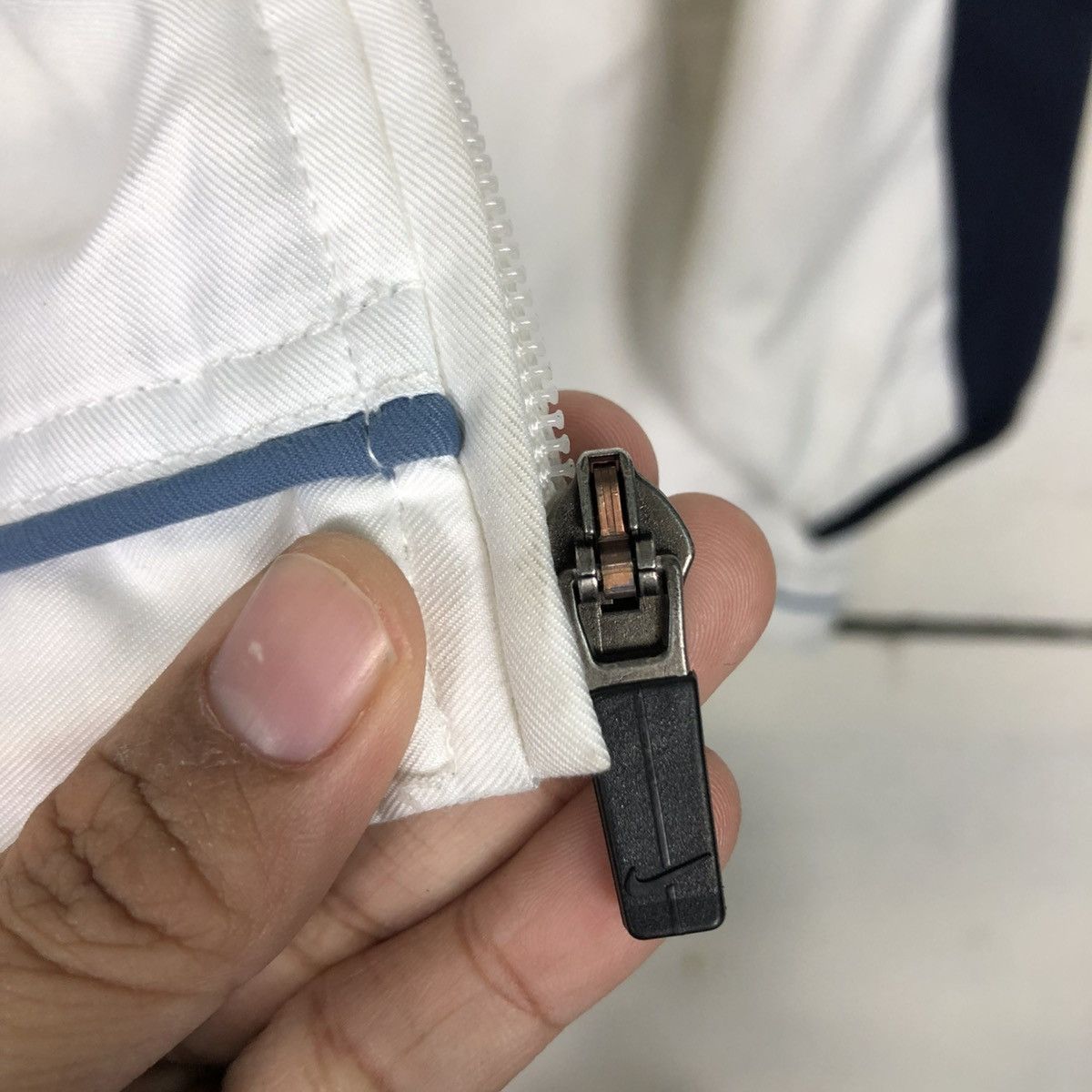 Nike 🔥VINTAGE ZIPPER JACKET NIKE COURT BACKHIT BIG LOGO TENNIS Size US L / EU 52-54 / 3 - 18 Thumbnail
