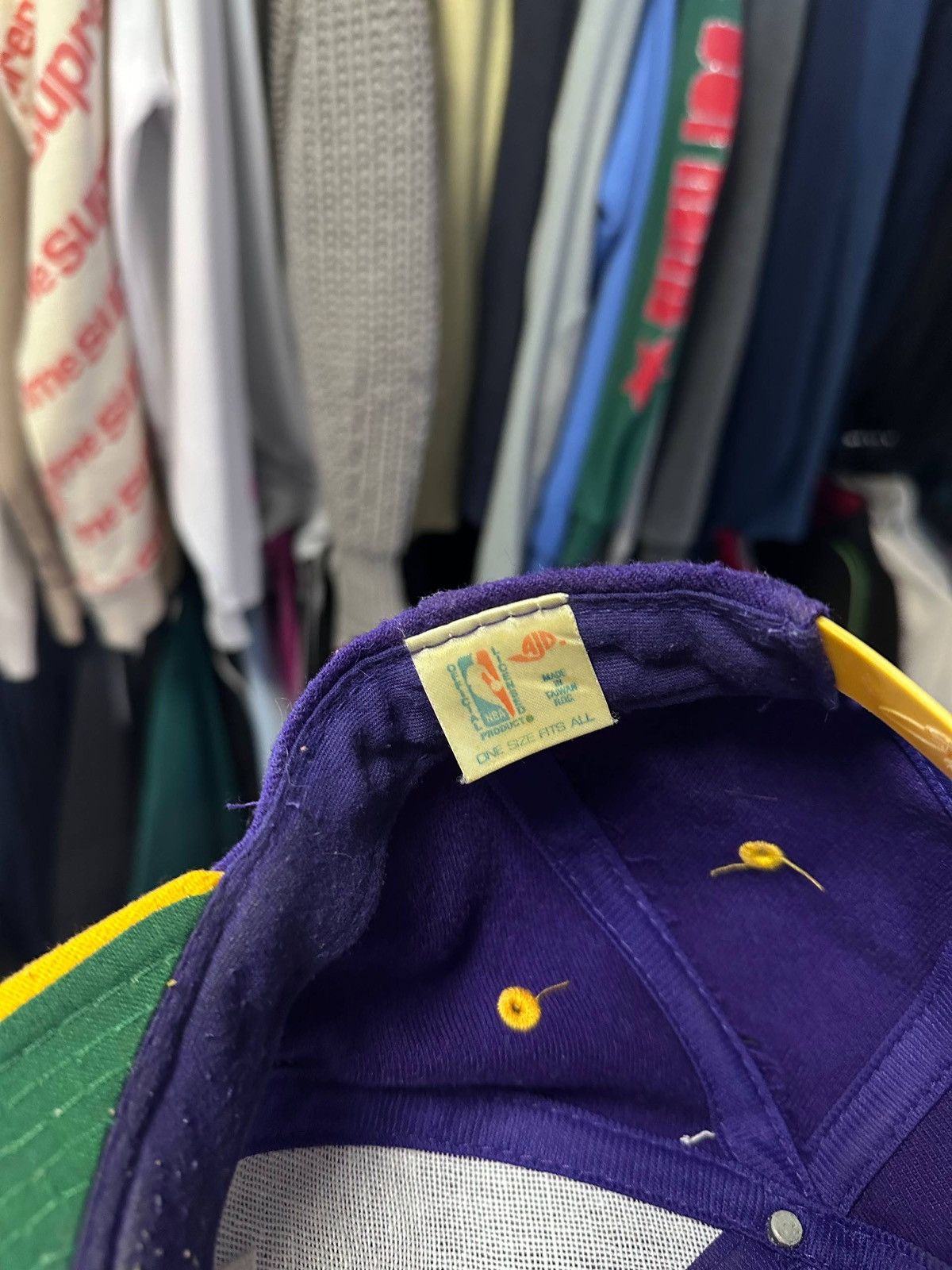 NBA Vintage 90s Los Angeles Lakers NBA Cap Y2K Size ONE SIZE - 6 Thumbnail