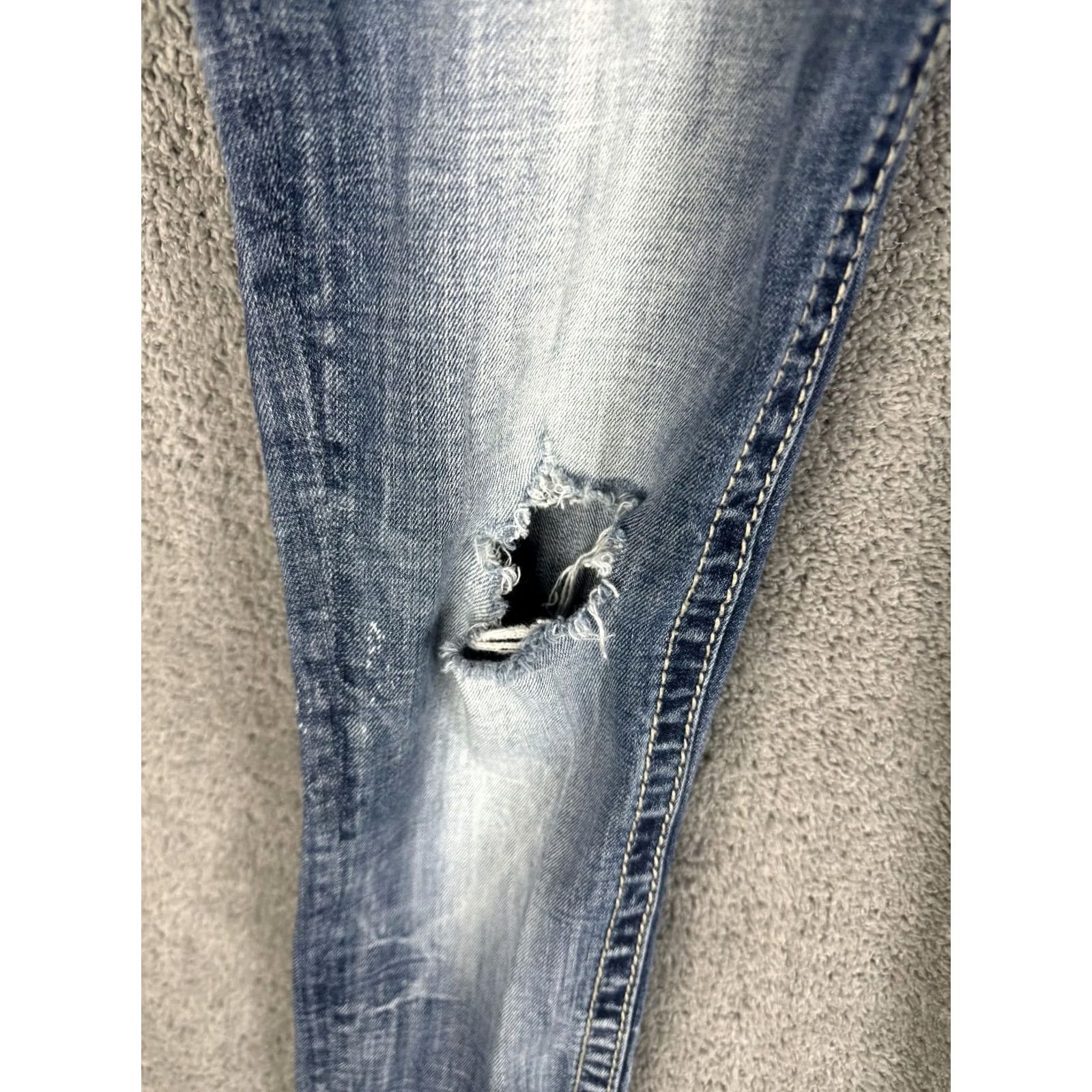 Miss Me Miss Me Jeans Womens 26 Blue Ankle Cropped Skinny Distressed Embellished Size 26" / US 2 / IT 38 - 5 Thumbnail