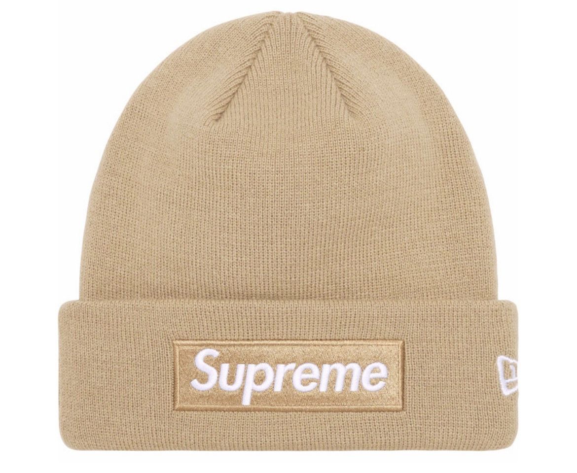 Supreme Supreme 23FW New Era Box Logo Beanie Dark Sand in Hand