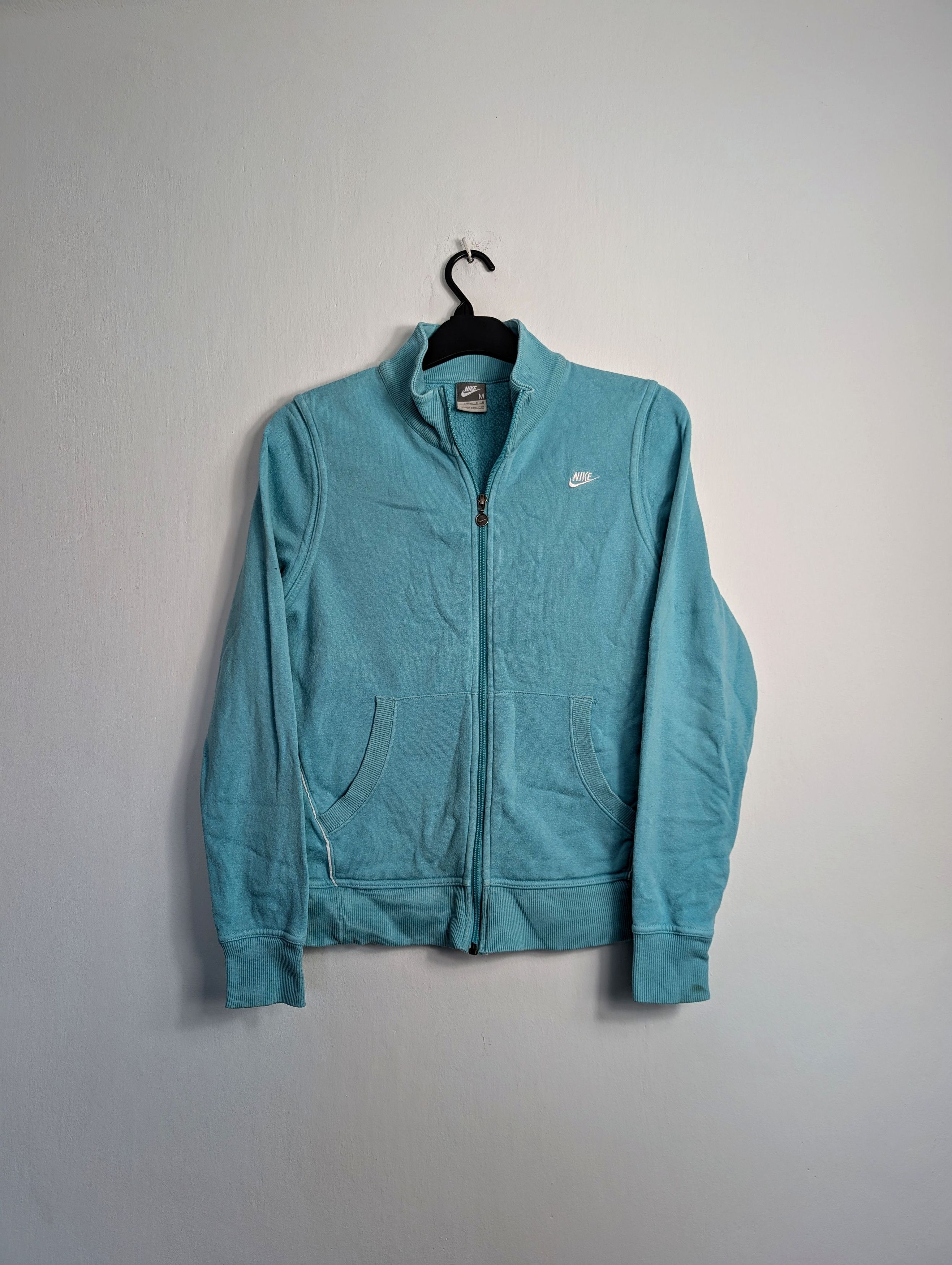 Nike Nike Women's Zip Sweatshirt Turquoise Crewneck Vintage Size M / US 6-8 / IT 42-44 - 1 Thumbnail