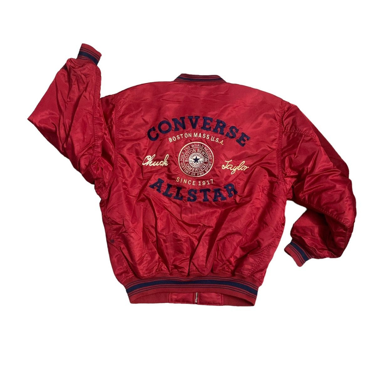 image of Converse Bomber Jacket Chuck Tailor in Red, Men's (Size Large)