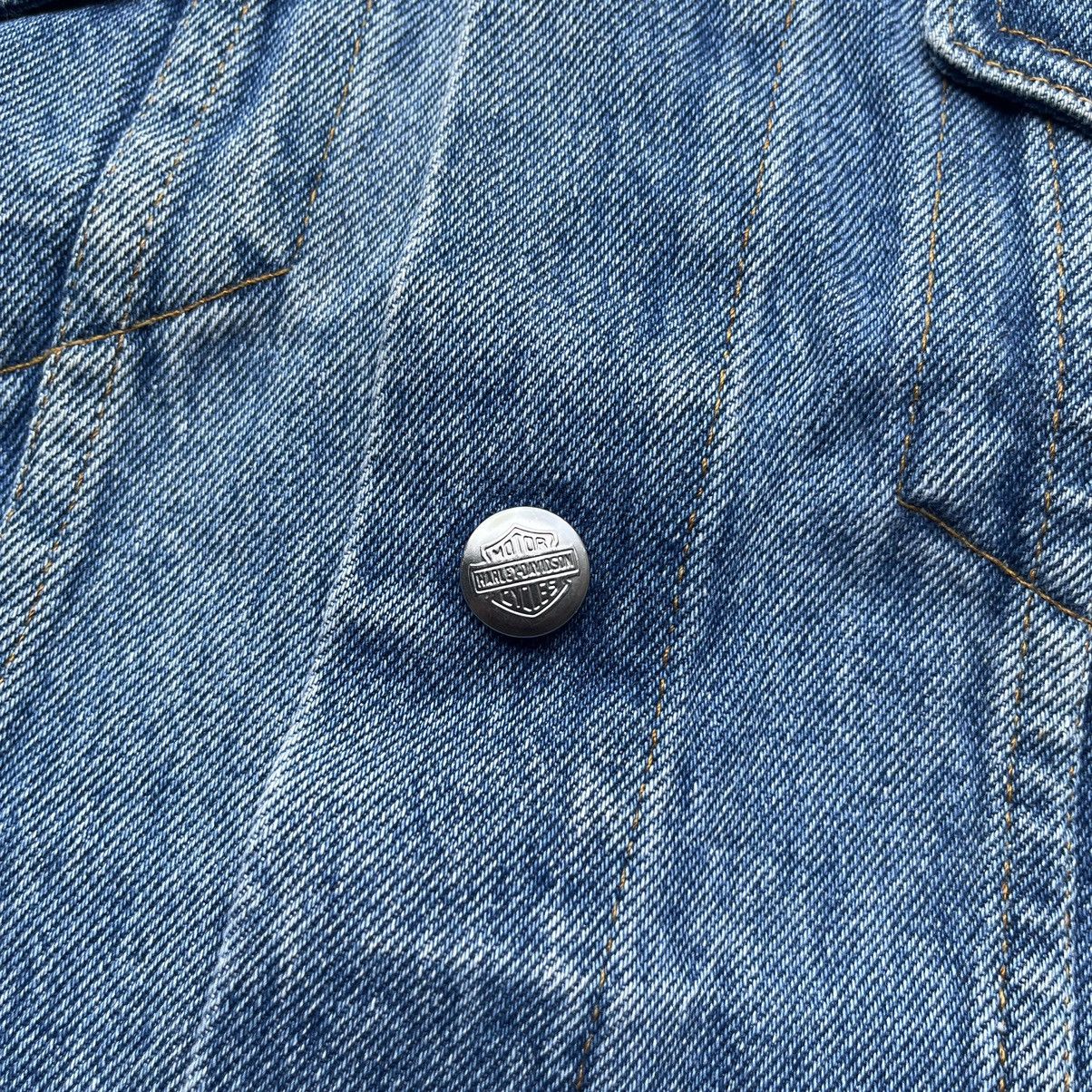 Harley Davidson × Vintage Distressed Denim Teucker Jacket Harley Davidson Sleeveless Size US M / EU 48-50 / 2 - 7 Thumbnail
