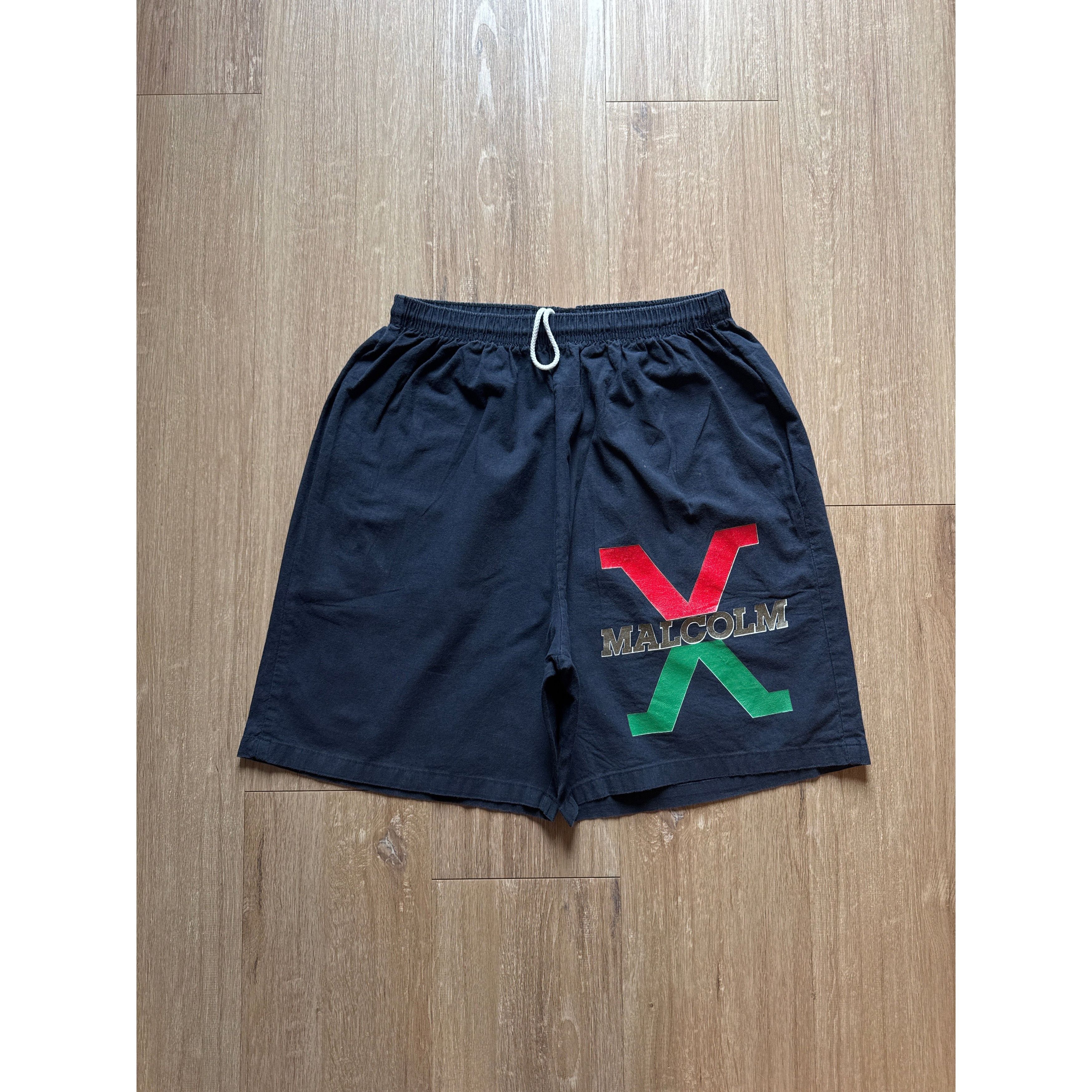 Vintage 90s Malcolm X Black History Shorts