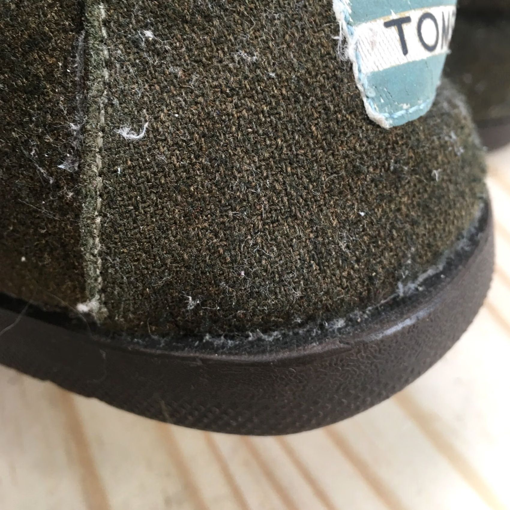 Toms Toms Boots Mens 8 Casual Comfort Lace Up Ankle Boot Green Fabric Brown Flat Boots Size US 8 / EU 41 - 3 Thumbnail