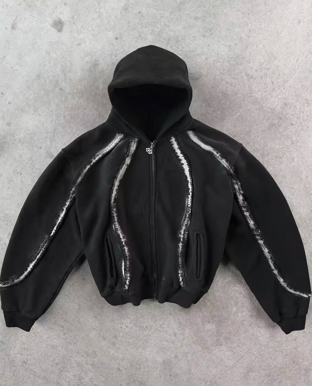 Japanese Brand × Vintage retro zippy hoodie in gothic style Size US XL / EU 56 / 4 - 1 Thumbnail