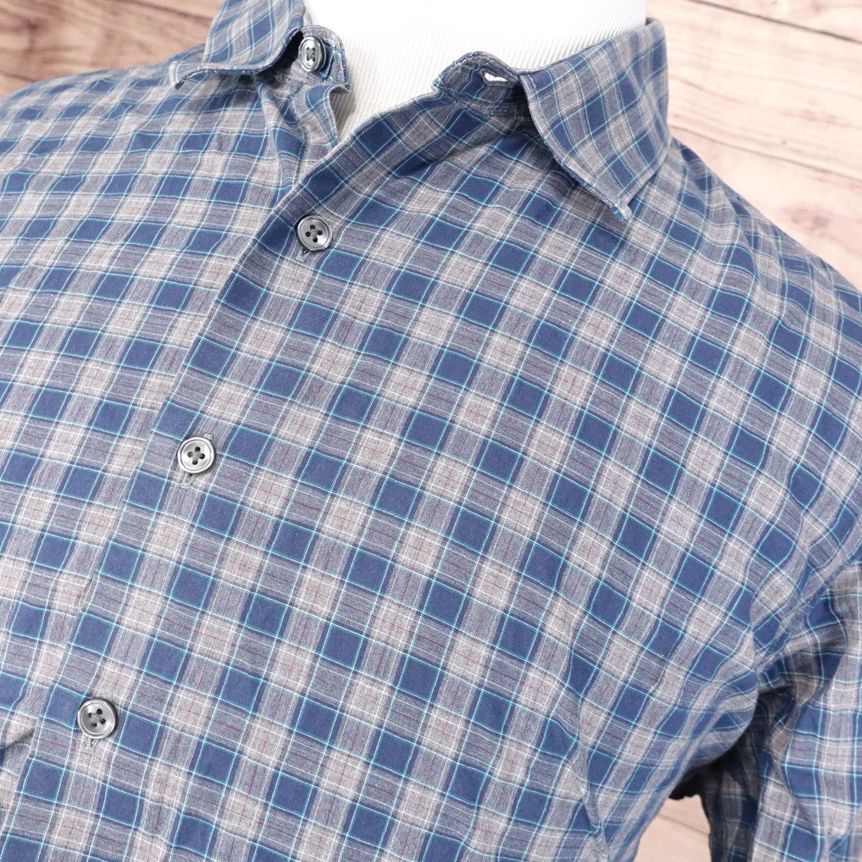 Apt. 9 VINTAGE No | APT. 9 Men's Long Sleeve Plaid Shirt Big & Tall Size XLT Blue Casual Size US XL / EU 56 / 4 - 2 Thumbnail