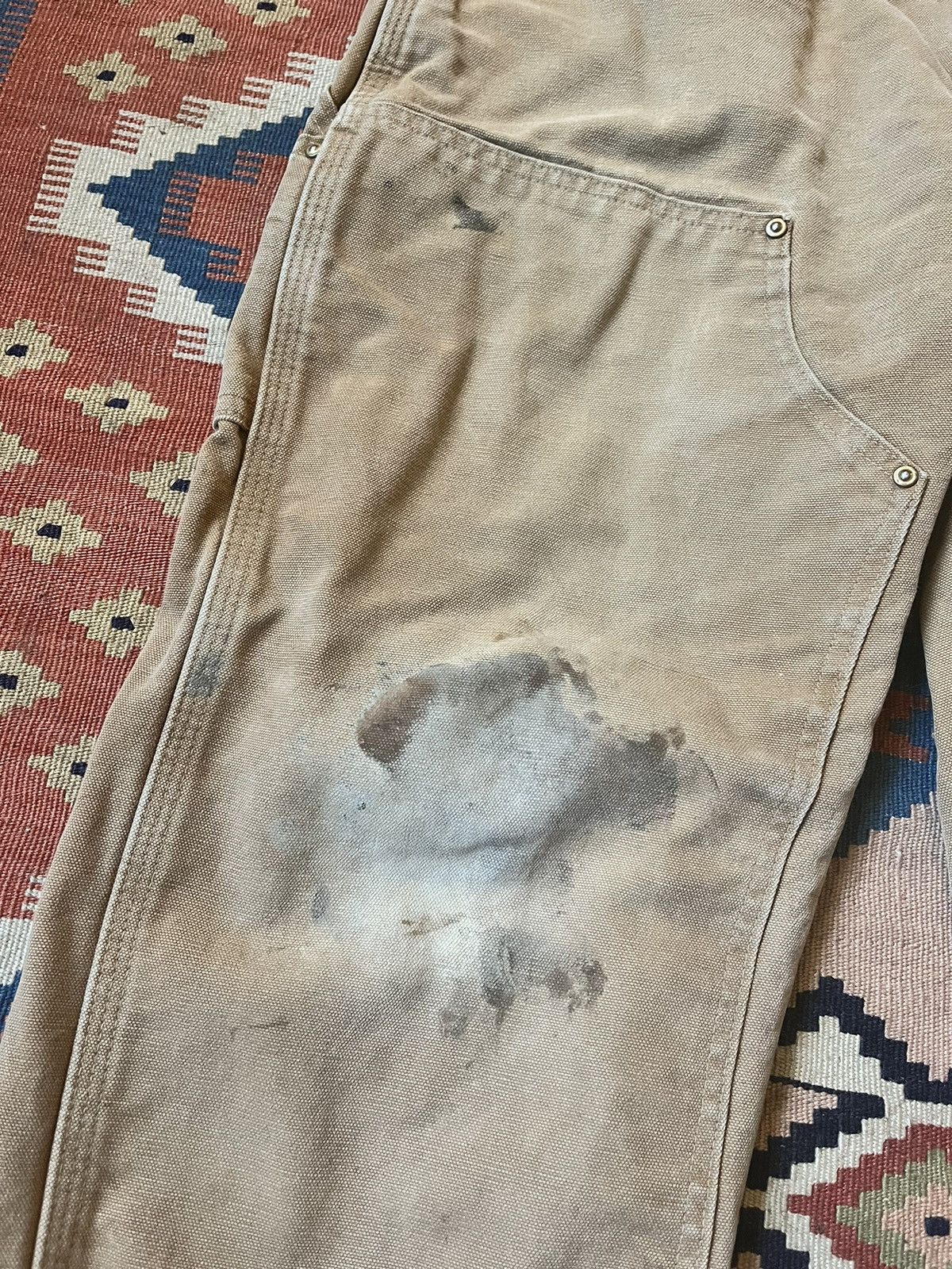 Carhartt Vintage brown carhartt double knee faded and distressed Size US 36 / EU 52 - 5 Thumbnail