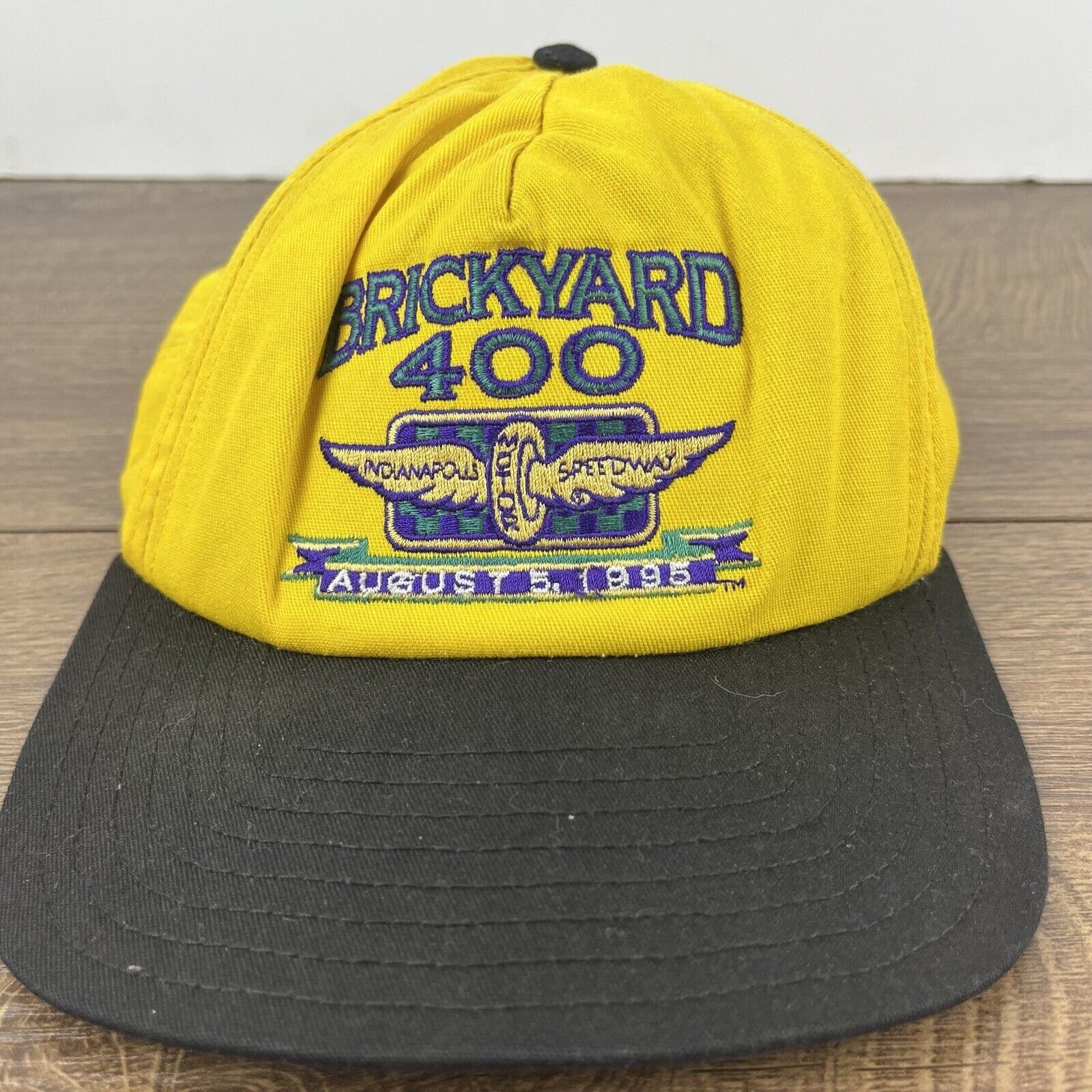 Other Brickyard 400 Hat 1995 Hat Yellow Cap Adjustable Yellow Adul Size ONE SIZE - 5 Thumbnail
