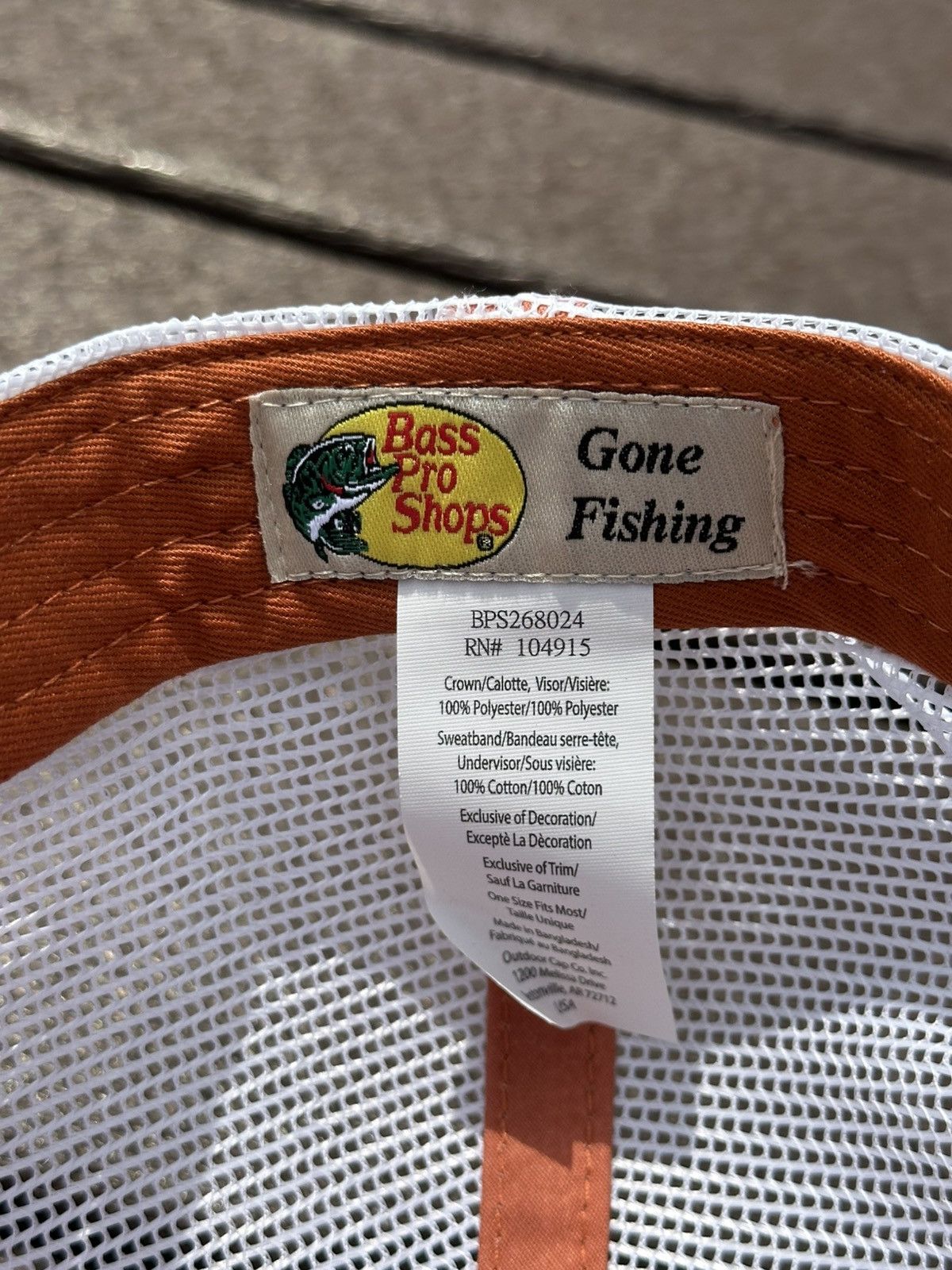 Bass Pro Shops “Orange Camo” Bass Pro Shops Trucker Hat Size ONE SIZE - 5 Thumbnail
