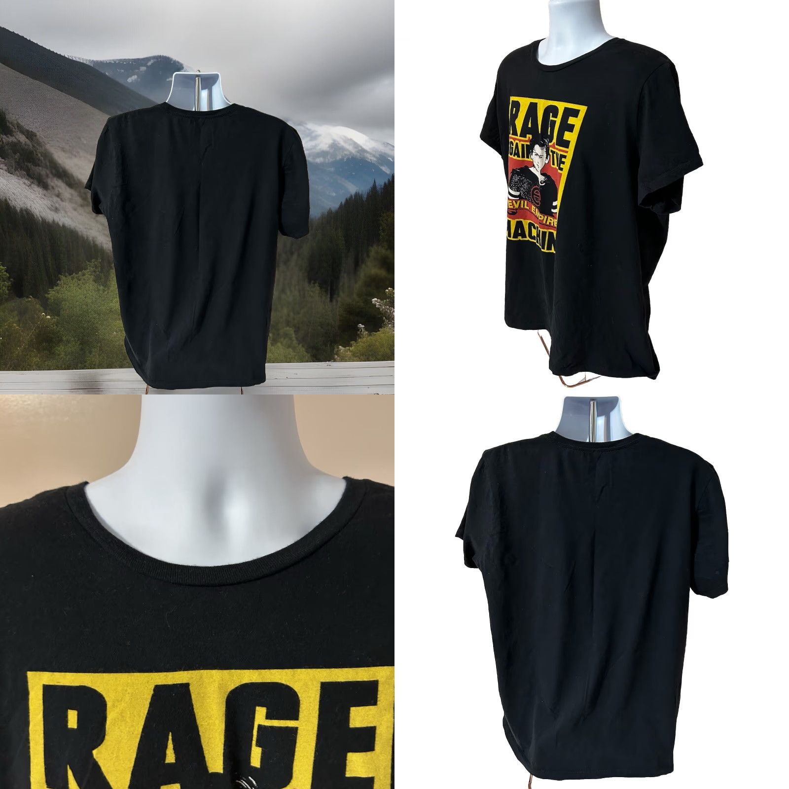Orage Rage Against The Machine Evil Empire Shirt Men 3XL Black Short Sleeve Crew 2014 Bay Island T-Shirt Size US XXL / EU 58 / 5 - 10 Thumbnail