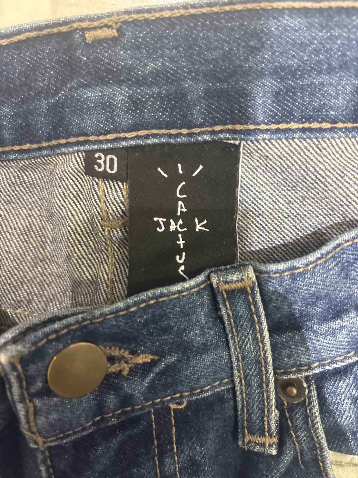 Fragment Design × Kaws × Travis Scott CACTUS JACK FOR FRAGMENT FROM OUR MINDS DENIM PANT 30 Size US 30 / EU 46 - 8 Thumbnail