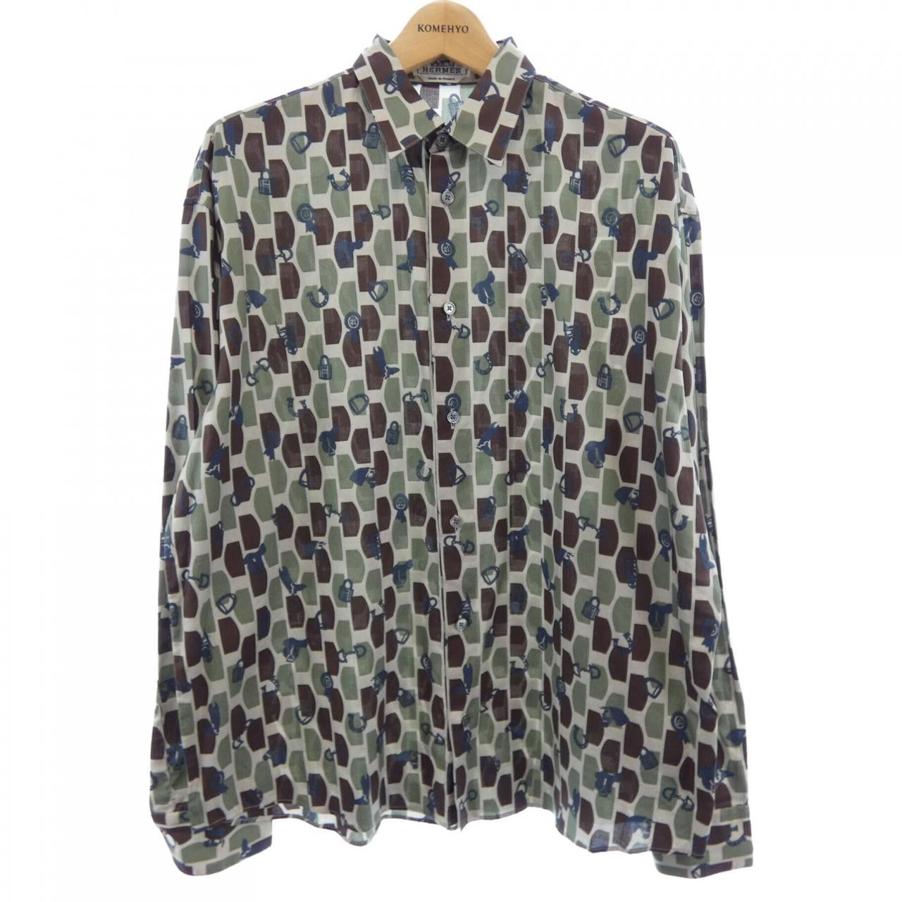 Hermes Hermes Hermes Size38 Shirt Textile Dress Shirt DUTY FREE for USA Size ONE SIZE - 1 Thumbnail