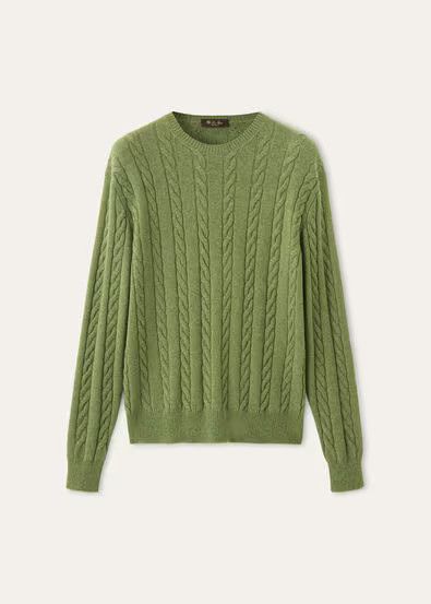 Loro Piana os11x0226 FAQ4517 Cedar Crewneck Sweater Eden Path Melange Size US S / EU 44-46 / 1 - 1 Thumbnail
