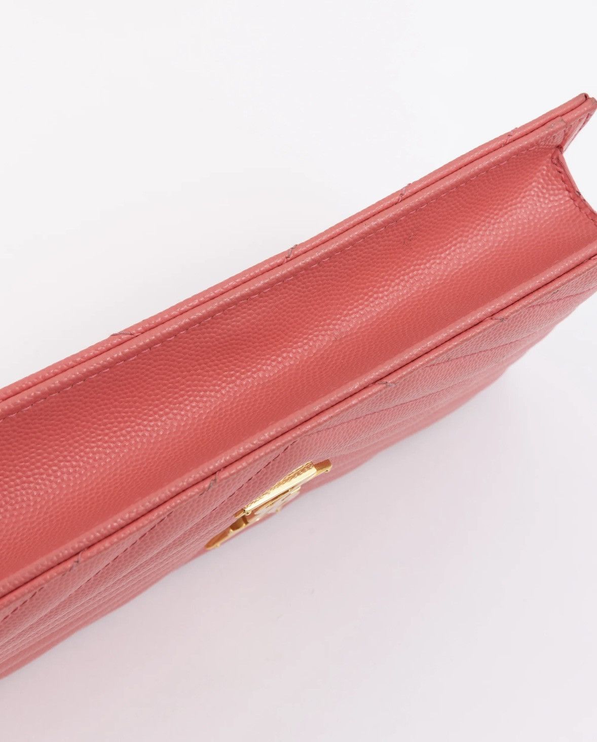 Saint Laurent Paris Authenticity Certificate ✅ YSL Leather Clutch 💗 Size ONE SIZE - 12 Thumbnail