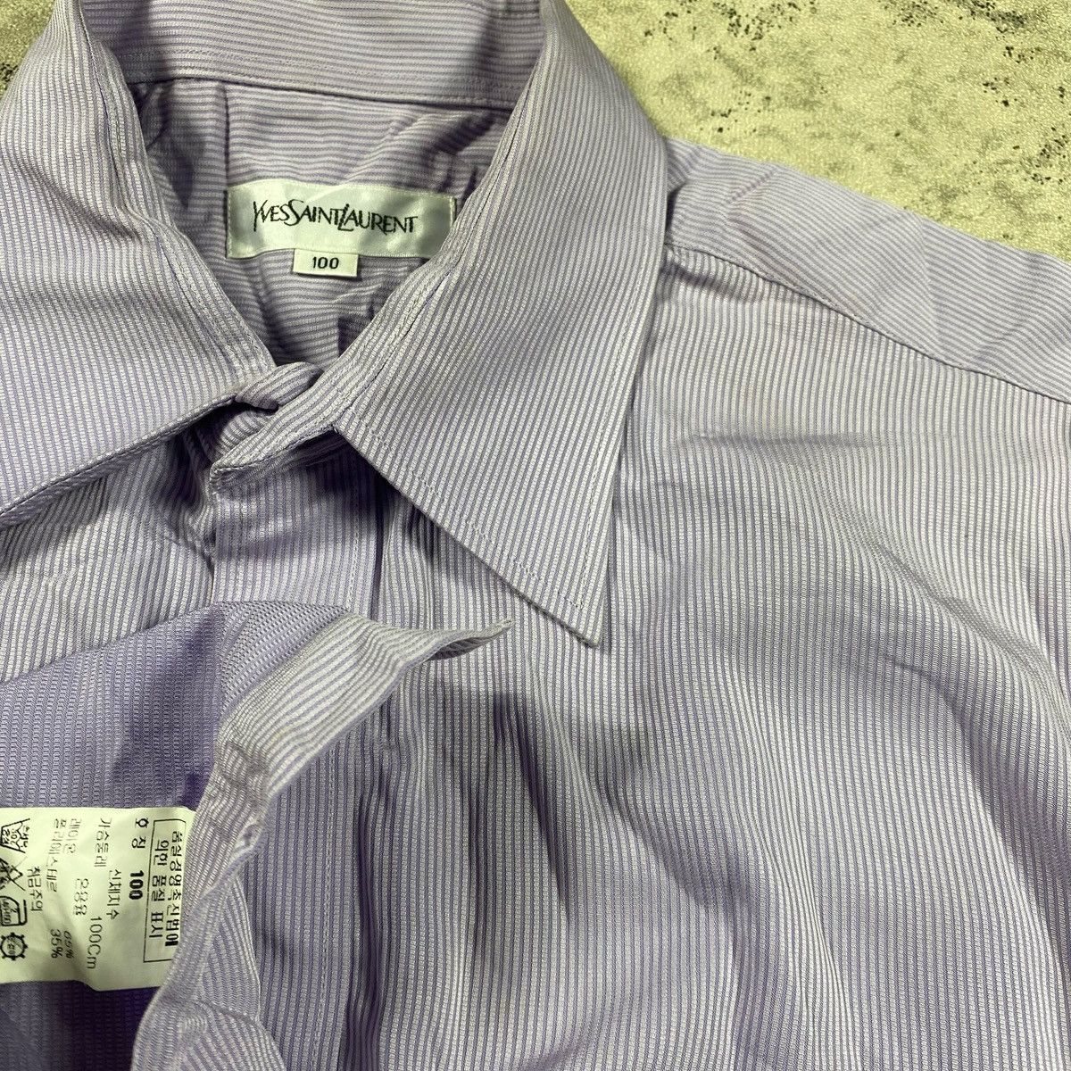 Yves Saint Laurent Yves Saint Laurent Shirt Button Ups Purple Size US L / EU 52-54 / 3 - 4 Thumbnail