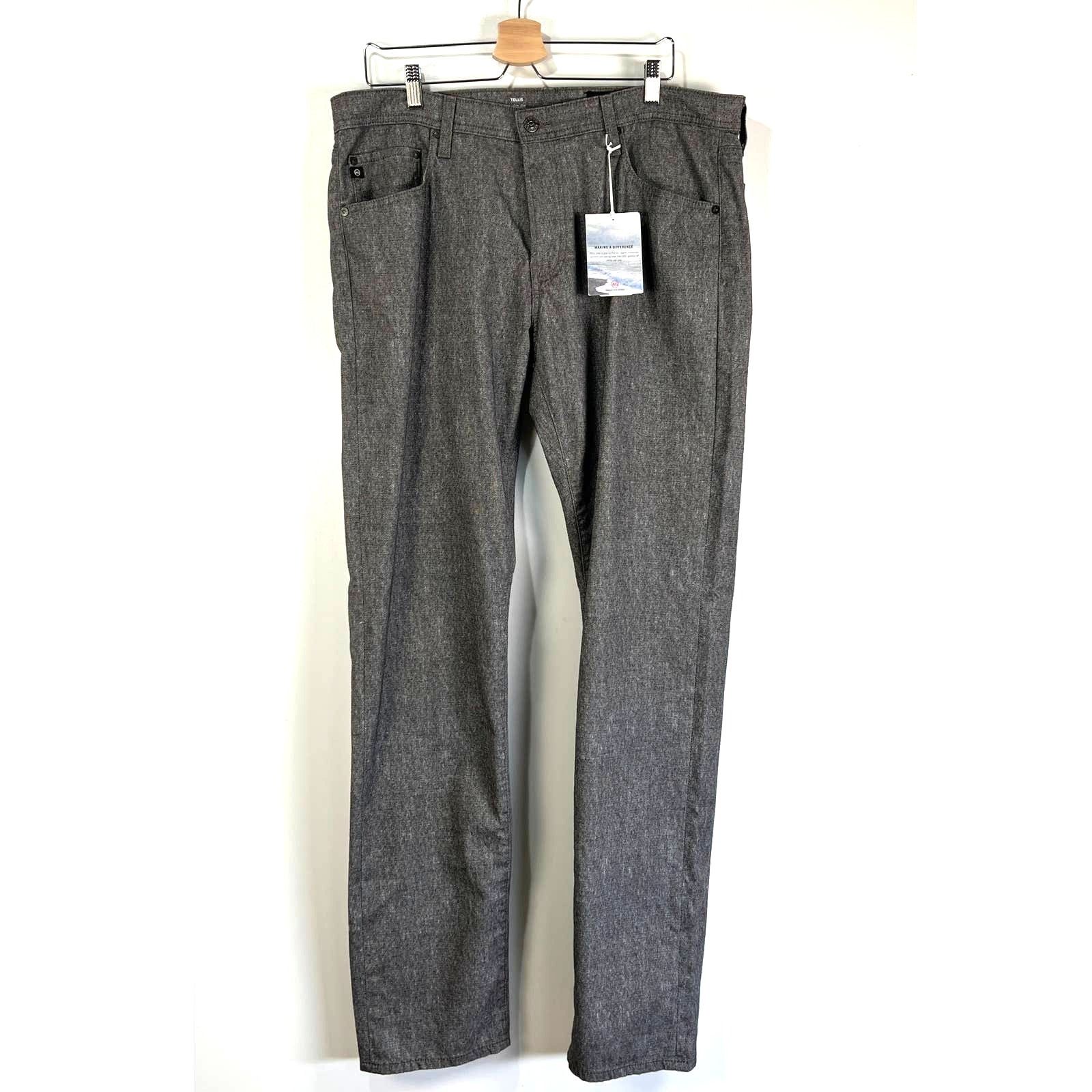 AG Adriano Goldschmied Adriano Goldschmied Tellis Slim Fit Pants Modern Gray Size US 36 / EU 52 - 2 Thumbnail