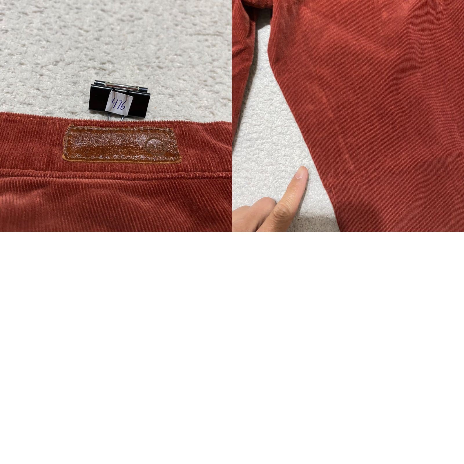 Vintage VINTAGE AG Adriano Goldschmied Womens Jeans 27P Stevie Slim Straight Red Corduroy 5-Pocket Design Mens? Size 27" / US 4 / IT 40 - 9 Thumbnail