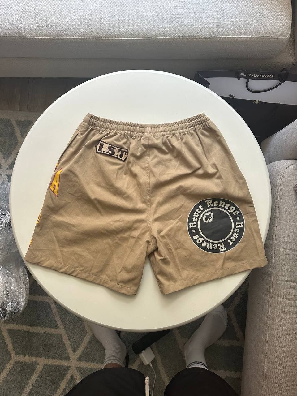 DENIM TEARS × Stussy Stussy x Denim Tears Shorts Beige Size US 34 / EU 50 - 6 Thumbnail