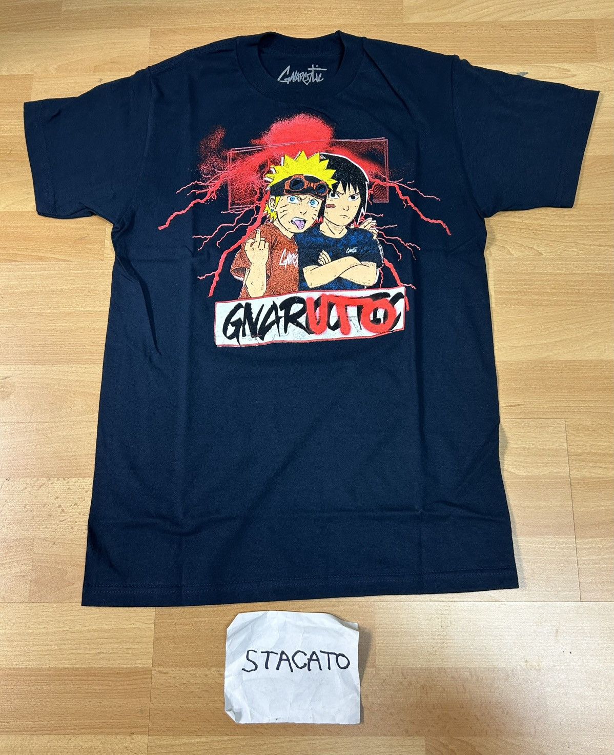 Gnarcotic × Japanese Brand Gnarcotic Lil Gnar Gnaruto Naruto Sasuke Tee Navy Size US S / EU 44-46 / 1 - 1 Thumbnail