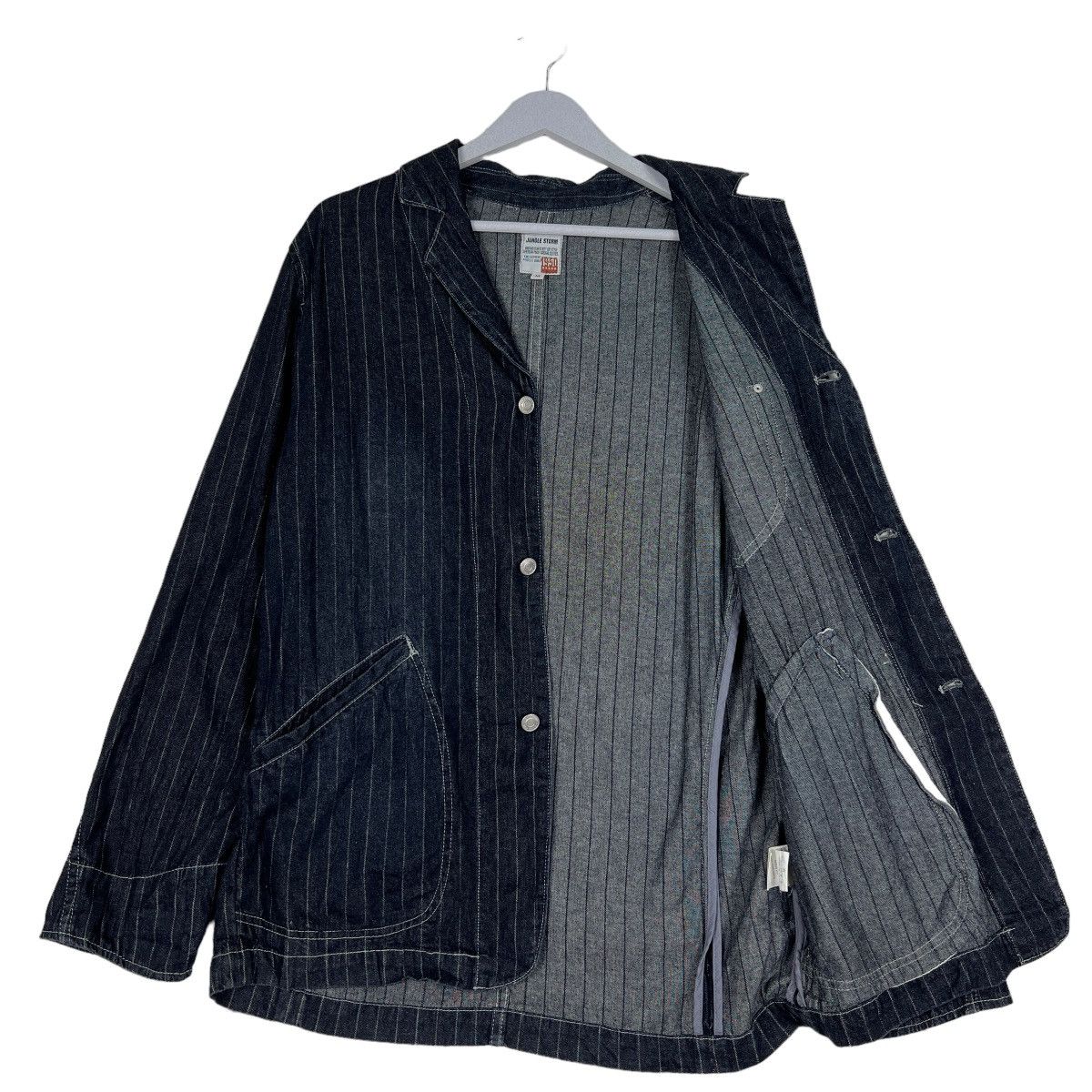 Japanese Brand 🔥 JUNGLE STORM HIKORY STRIPE CHORE JACKET Size US M / EU 48-50 / 2 - 9 Thumbnail